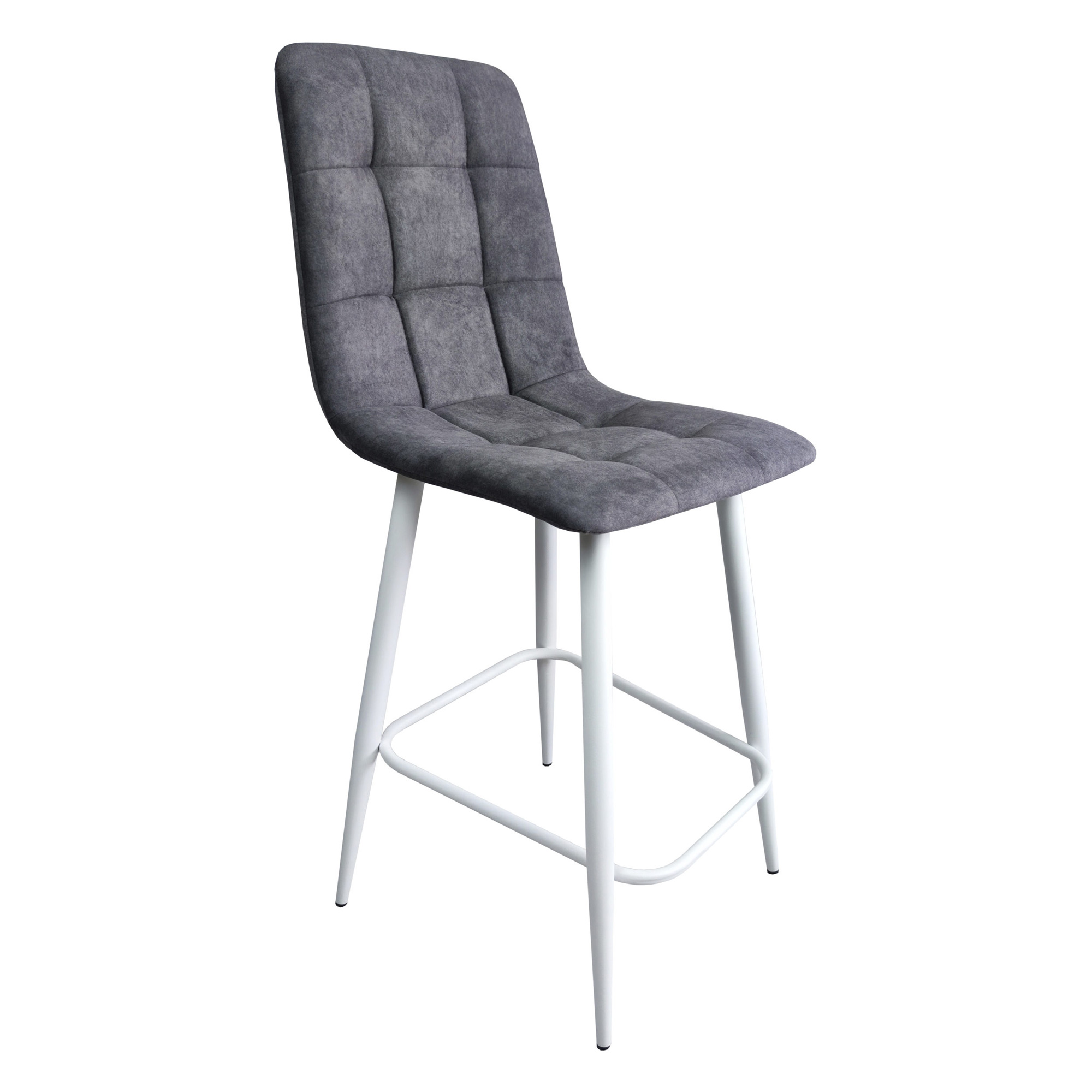 Полубарный стул с белыми ножками (арт 23944) -  в интернет .