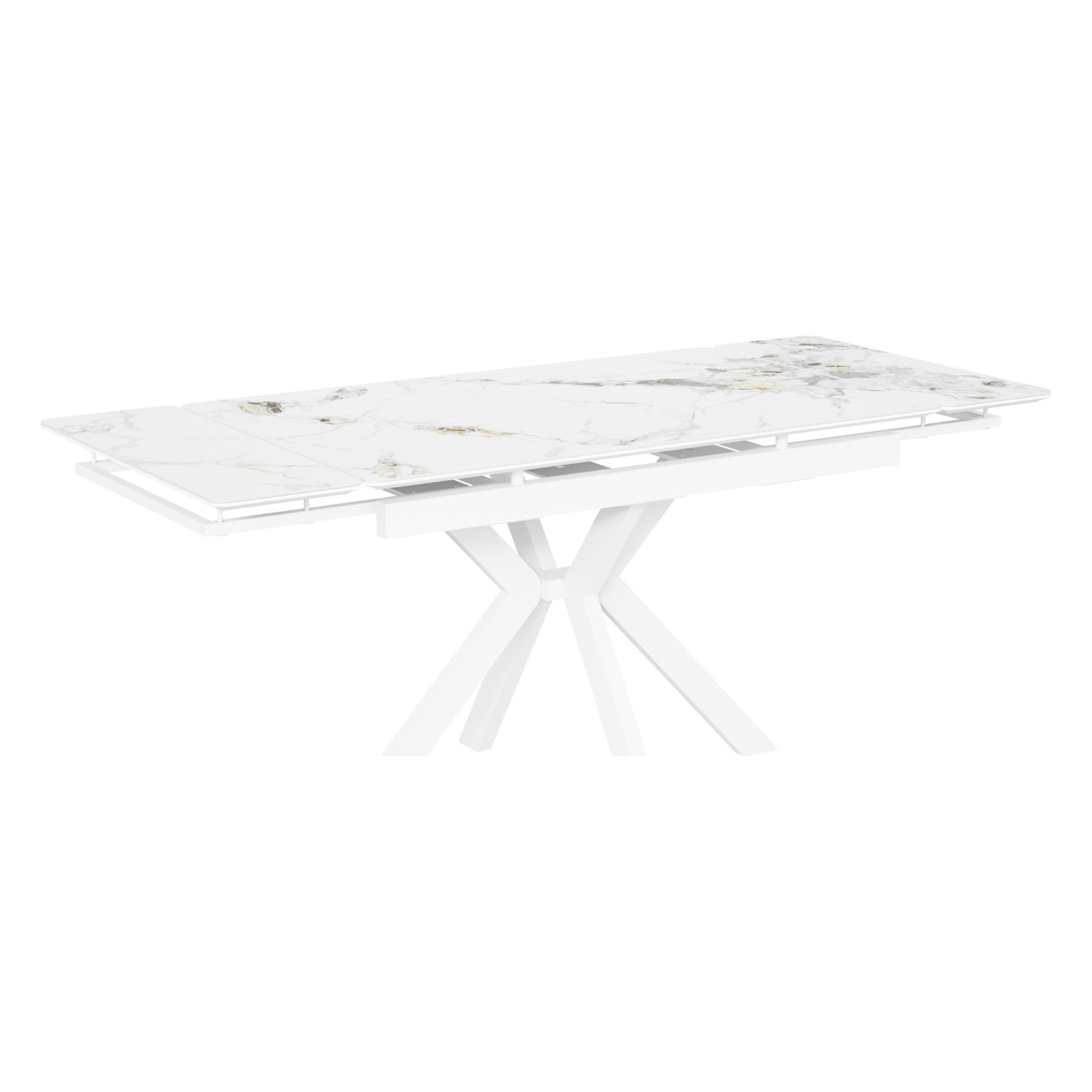 Кухонный стол раскладывающийся керамический на 1 ноге (арт 34371) - Фото 1