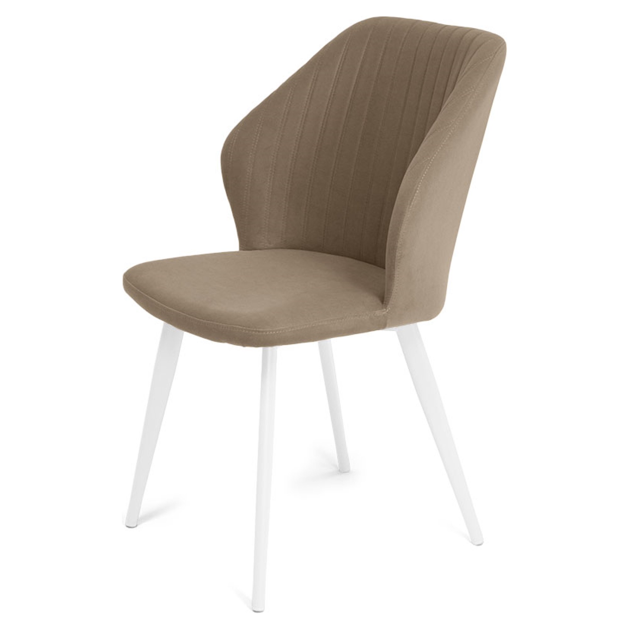 Стул на металлическом каркасе мягкий из велюра (арт 35384) - Фото 1