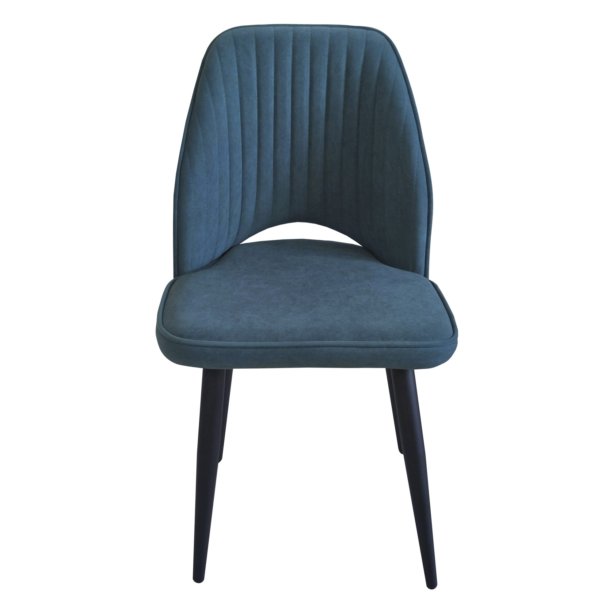 Стул с черными ножками мягкий из велюра (арт 31960) - Фото 1