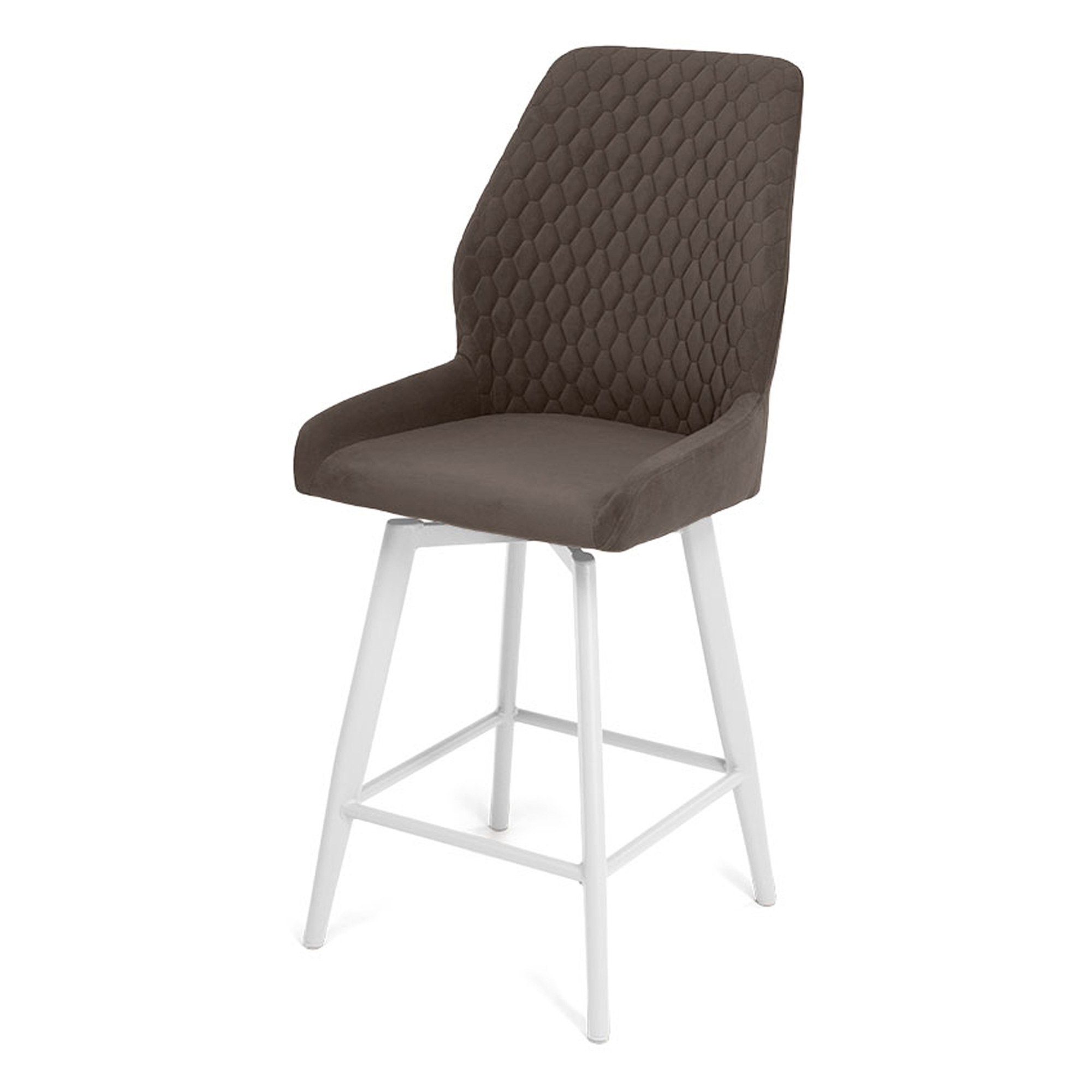 Барный стул на металлическом каркасе с мягкой обивкой (арт 33571) - Фото 1