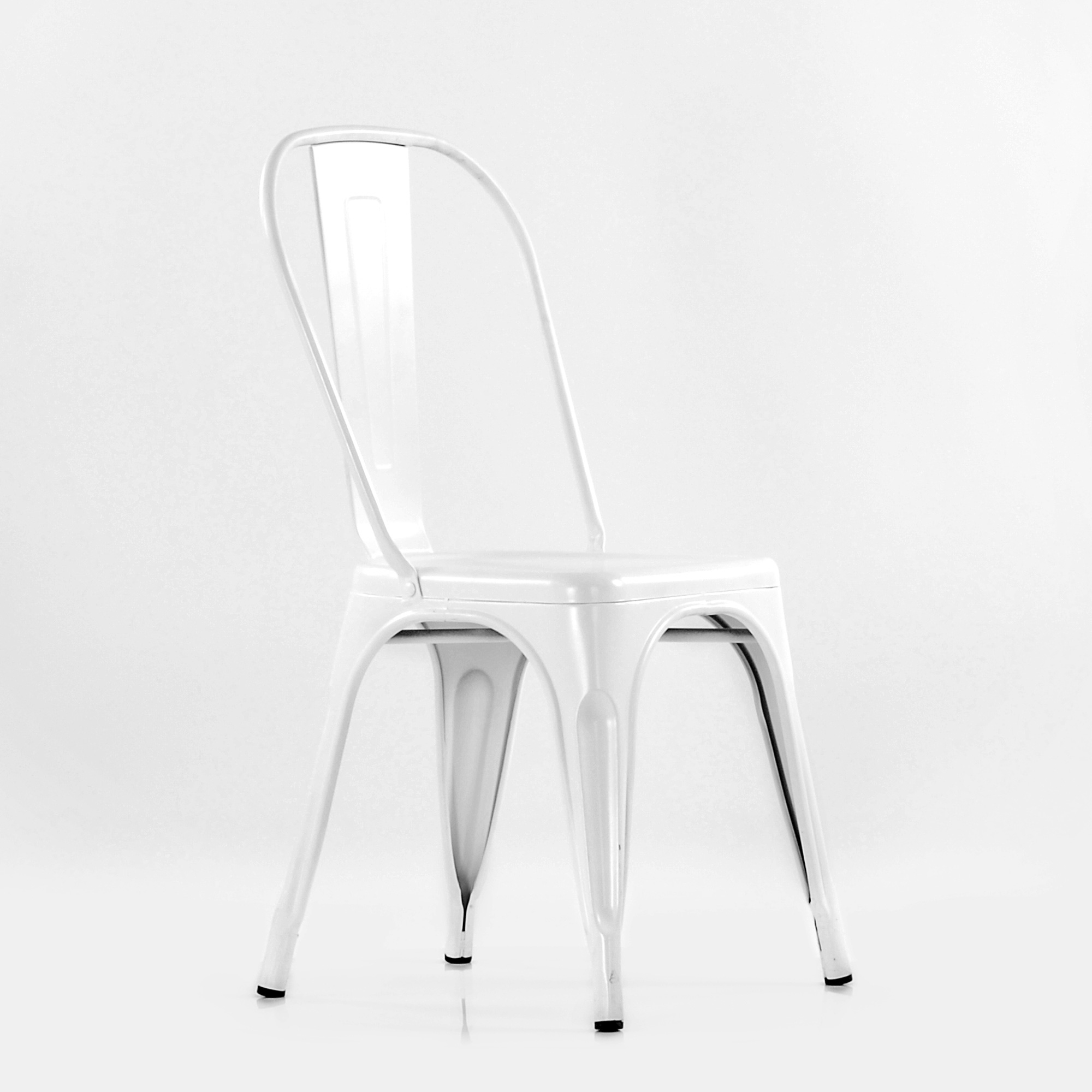 Стул для кухни дизайнерский белый tolix (арт 6767) - Фото 1