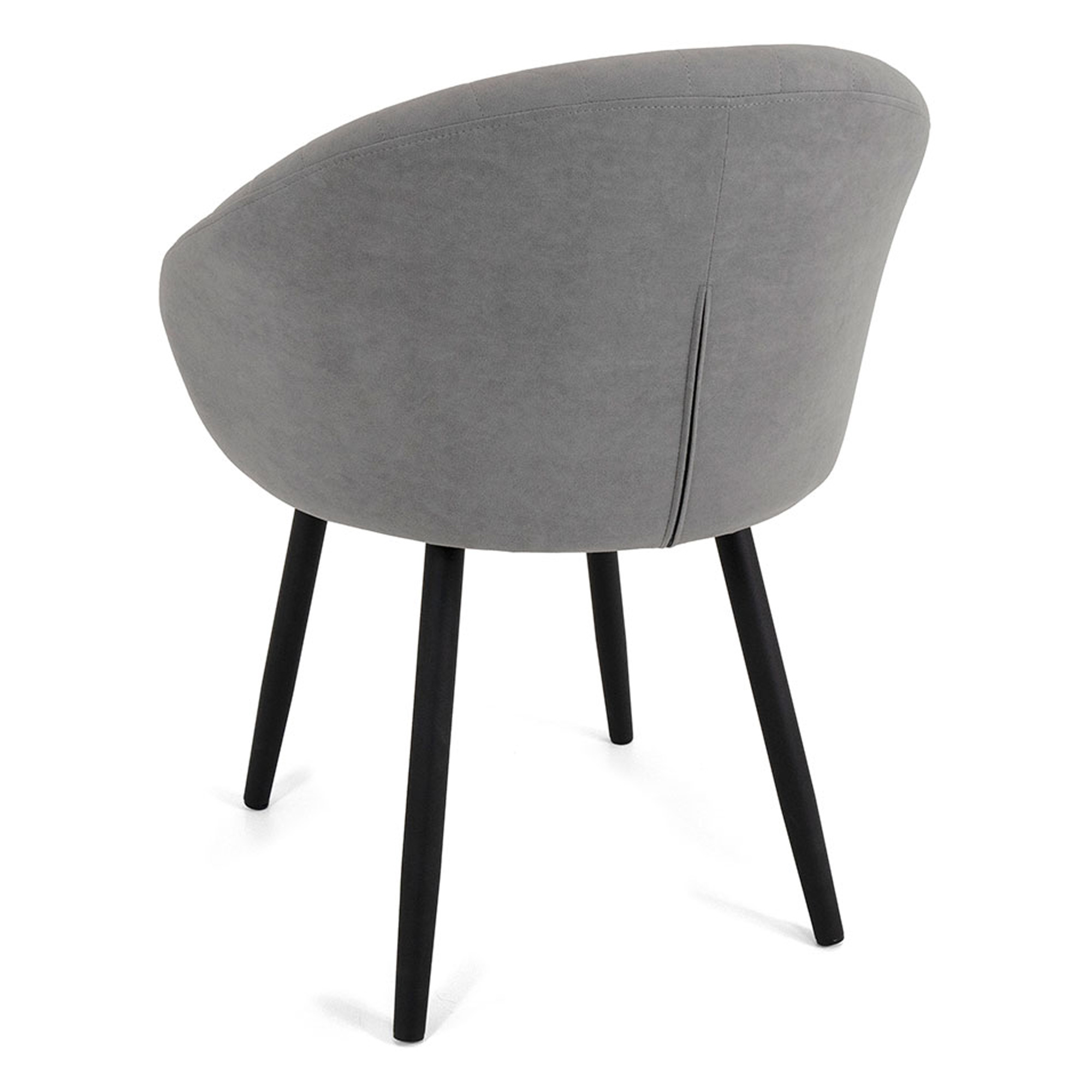 Стул на металлическом каркасе с мягким сидением серый (арт 23226) - Фото 1