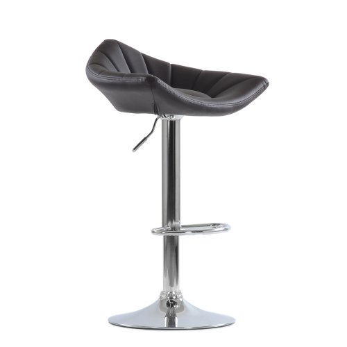 Барный стул дизайнерский на металлокаркасе мягкий коричневый (арт 6484) - Фото 2