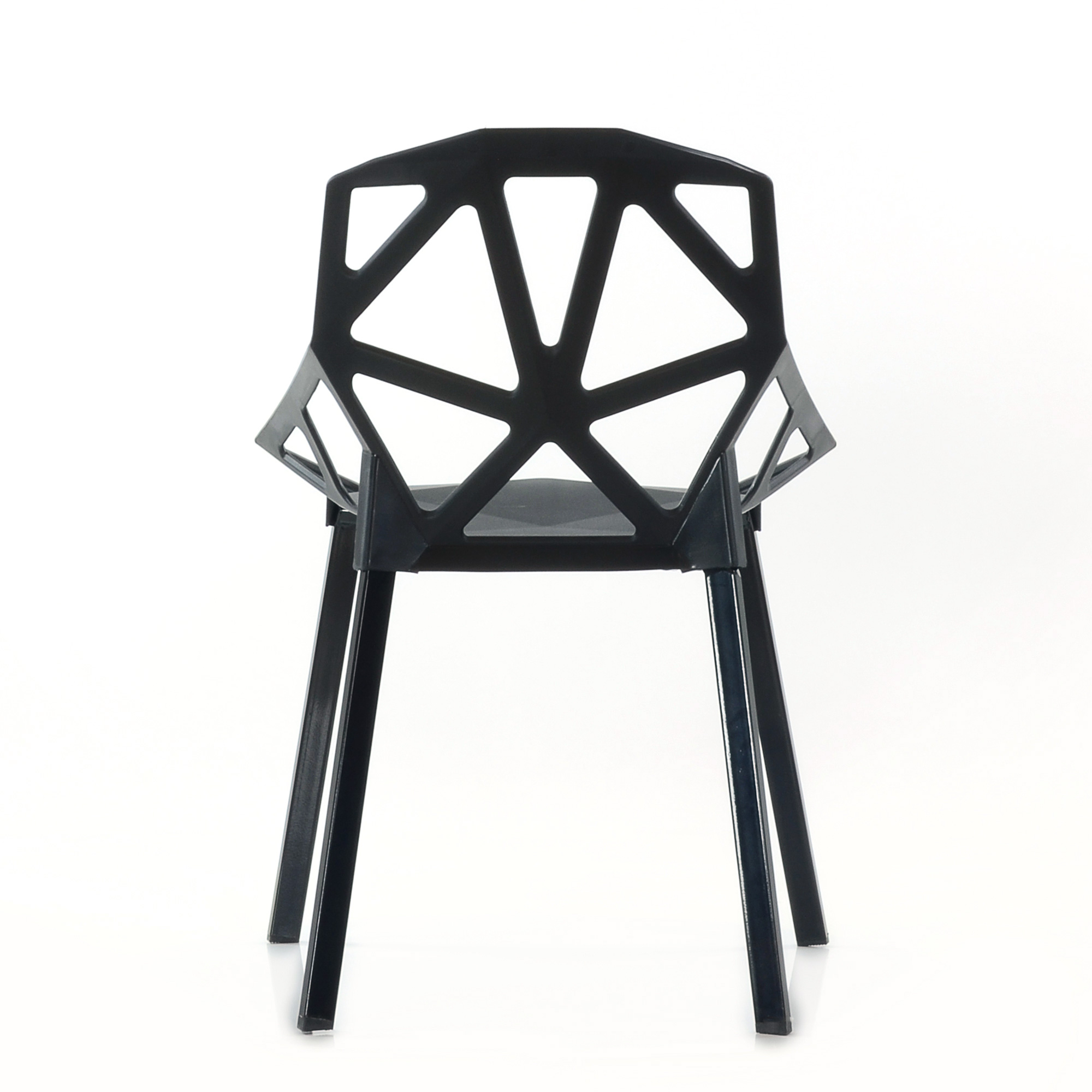 Стул на металлокаркасе черный современный (арт 6622) - Фото 1