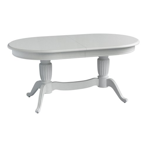 Стол раздвижной овальный белый классика (арт 5090) - Фото 2