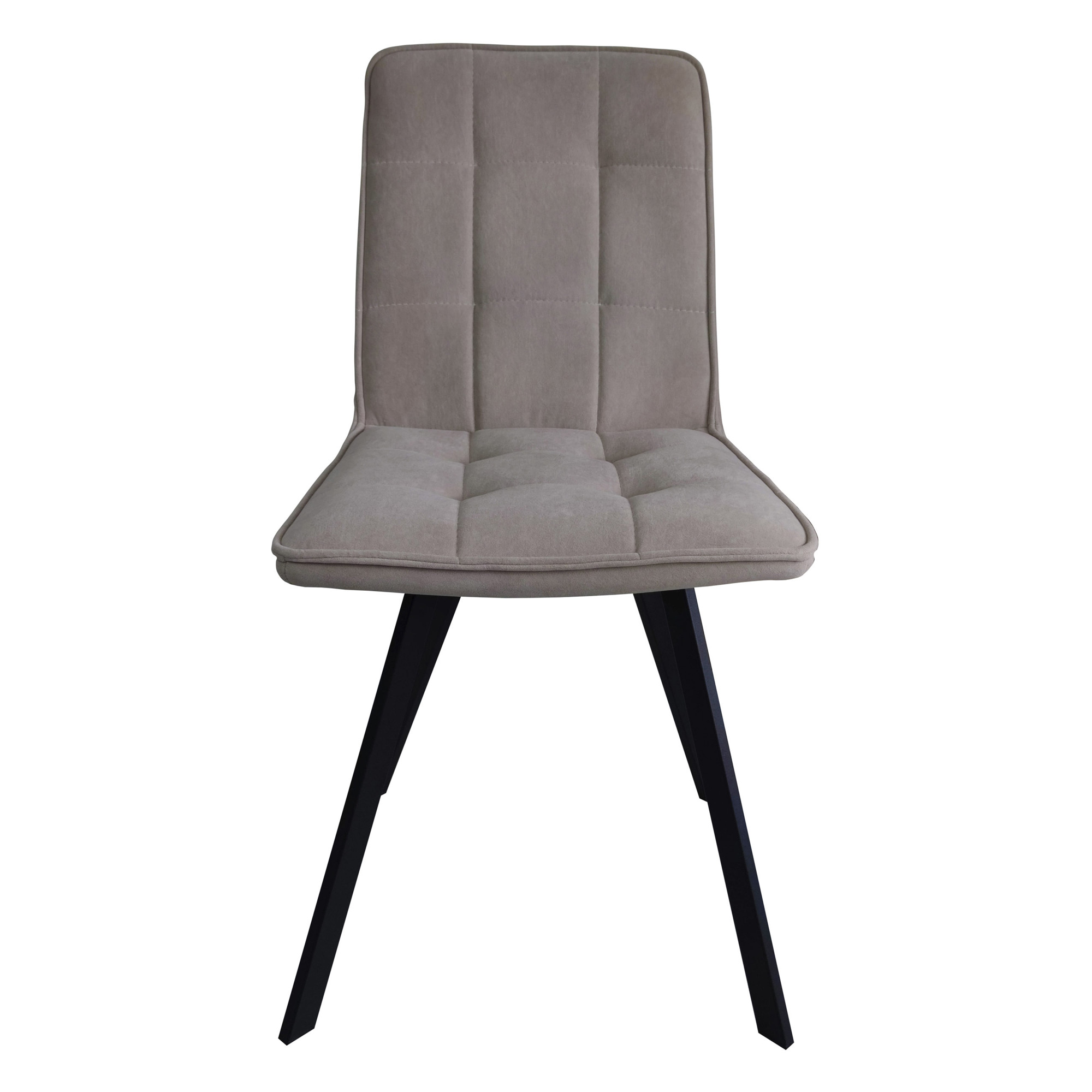 Стул с черными ножками мягкий бежевый (арт 24937) - Фото 1