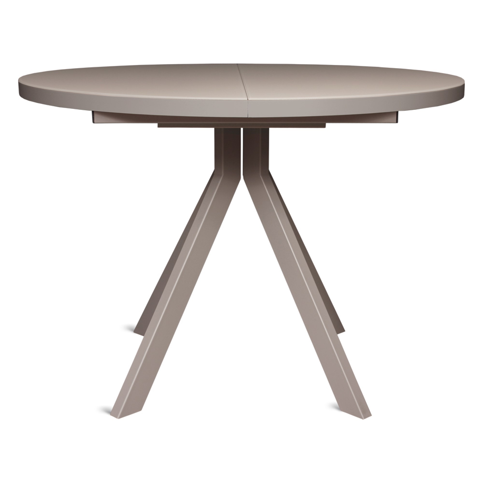 Обеденный стол раскладной круглый слоновая кость (арт 34204) - Фото 1