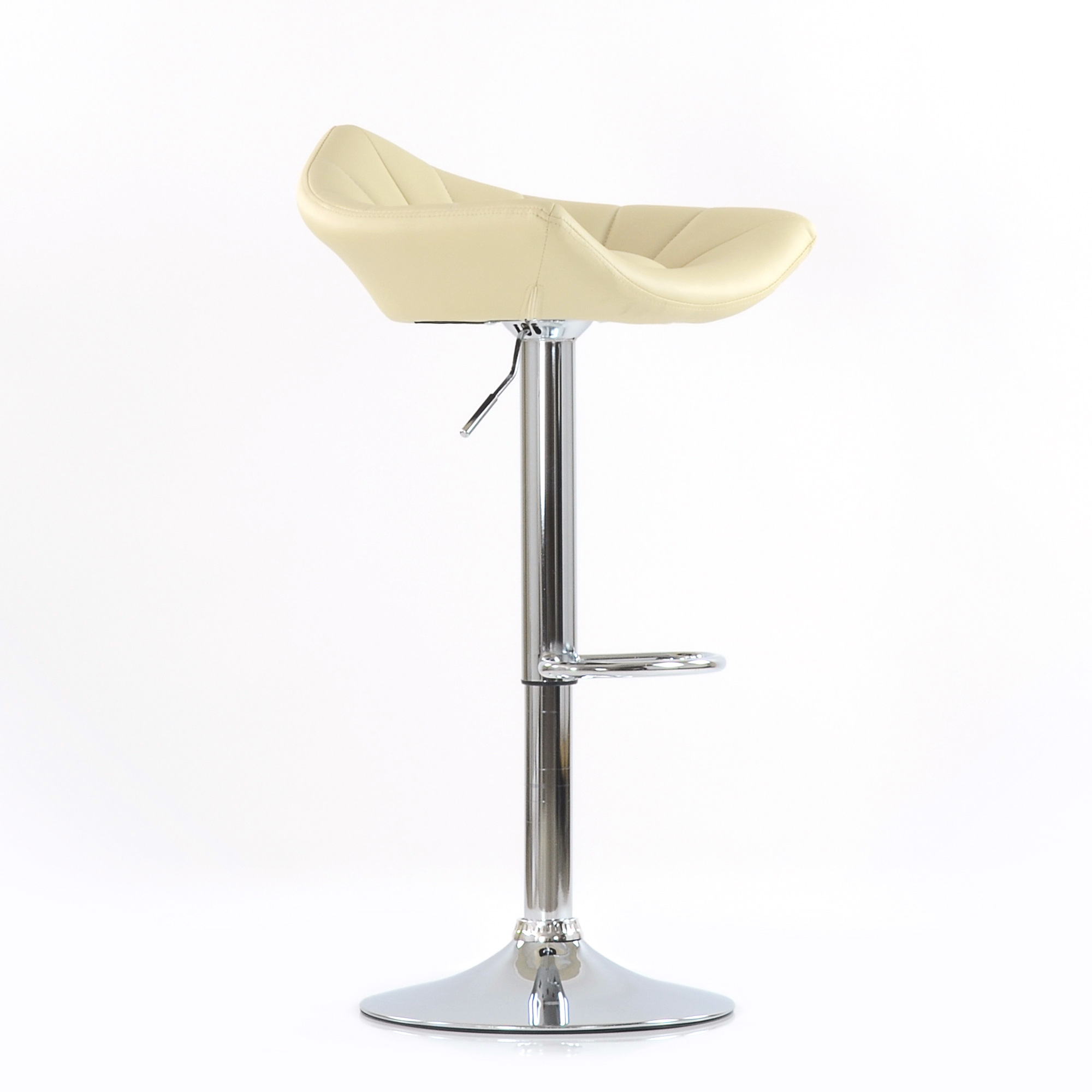 Барный стул дизайнерский на металлическом каркасе мягкий из экокожи (арт 5622) - Фото 1