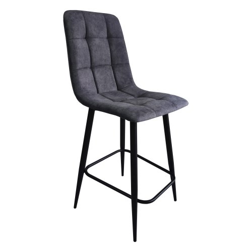 Полубарный стул на металлокаркасе серый (арт 23945) - Фото 2