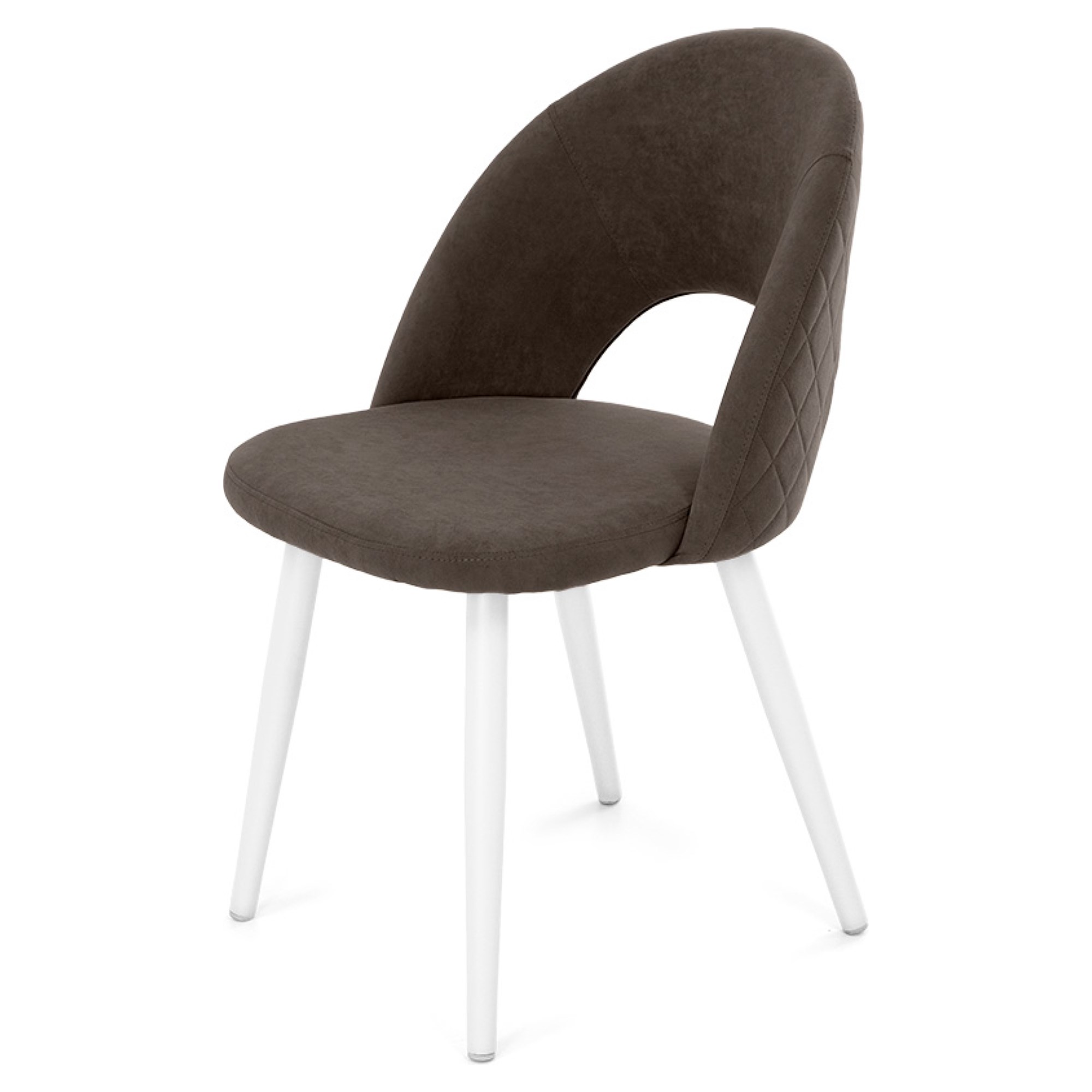 Стул кухонный мягкий бежевый из велюра (арт 21644) - Фото 1