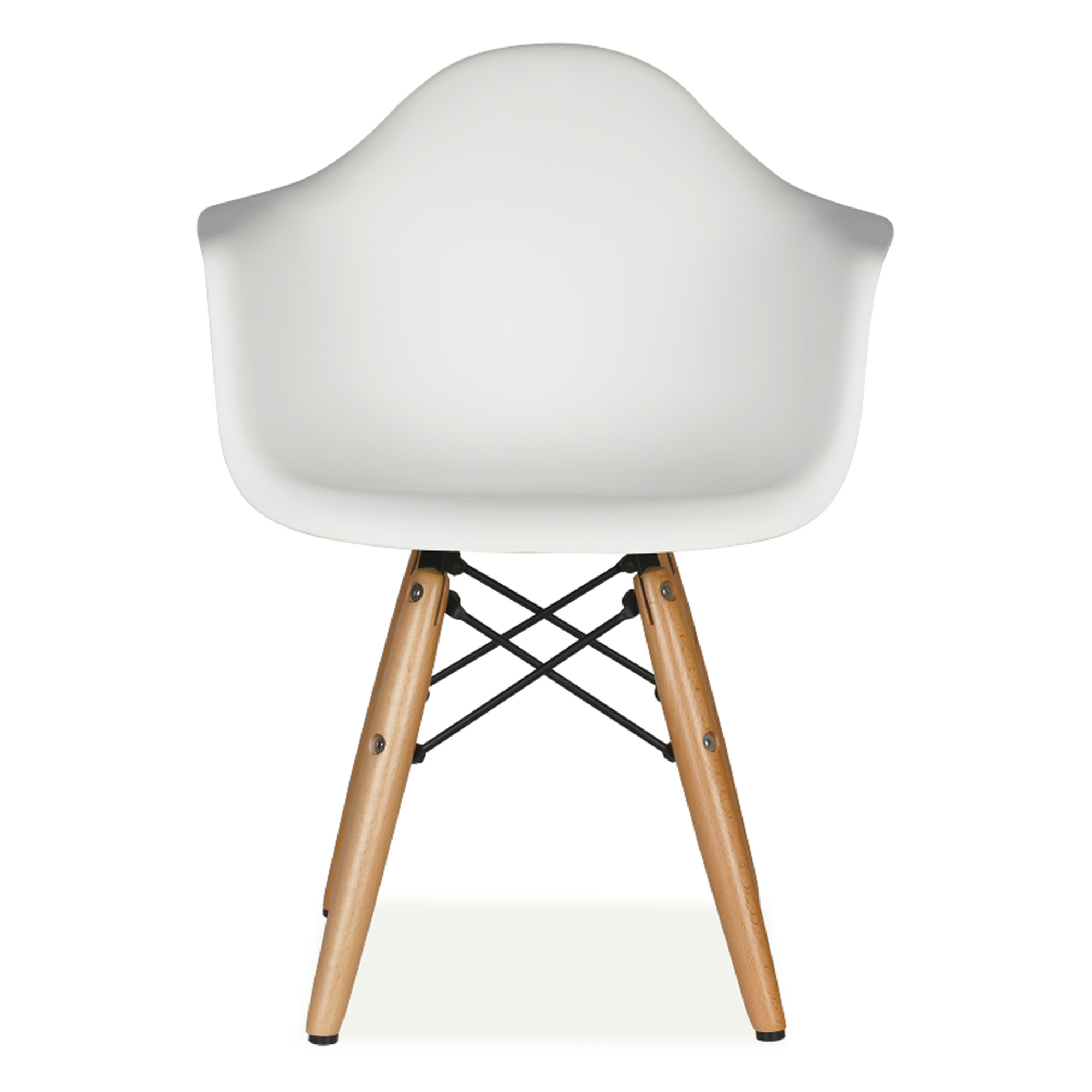 Полукресло с подлокотниками белое пластиковое eames (арт 29401) - Фото 1