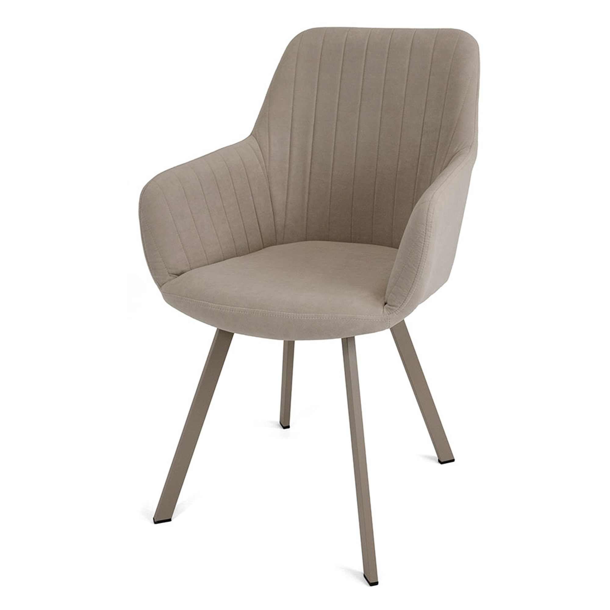 Стул кухонный слоновая кость с обивкой из велюра (арт 22249) - Фото 1