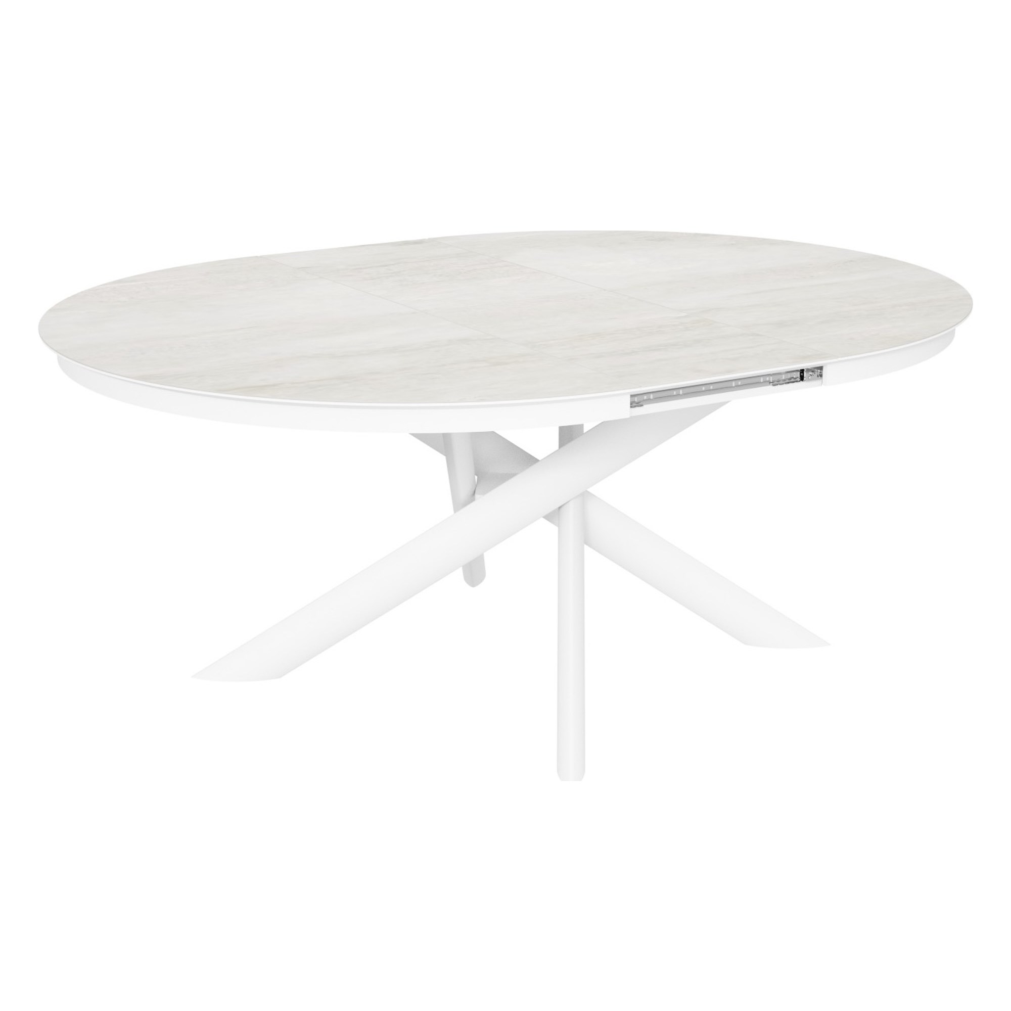 Стол обеденный раскладной круглый керамический современный (арт 35097) - Фото 1