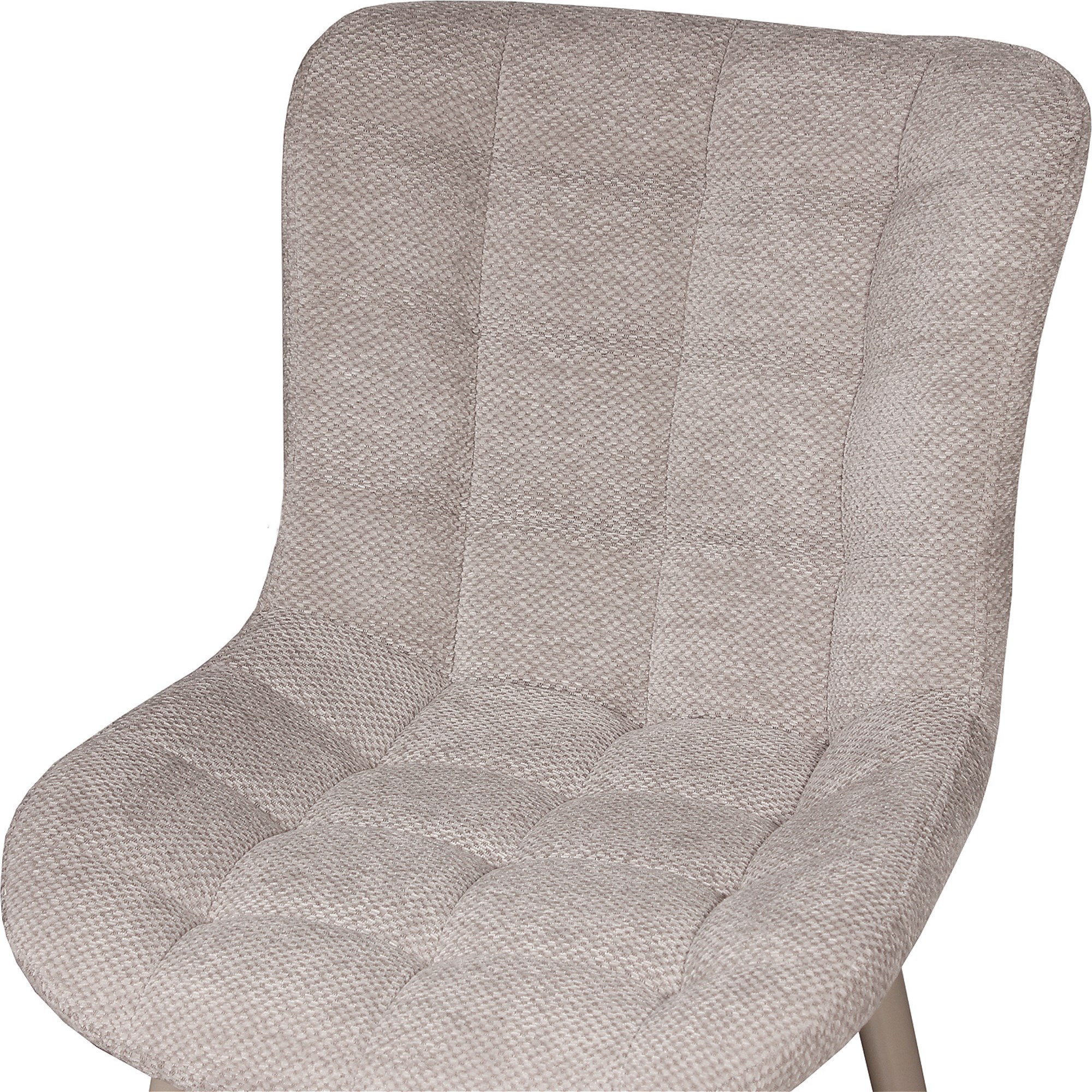 Стул на металлокаркасе с мягкой обивкой кремовый (арт 35523) - Фото 1