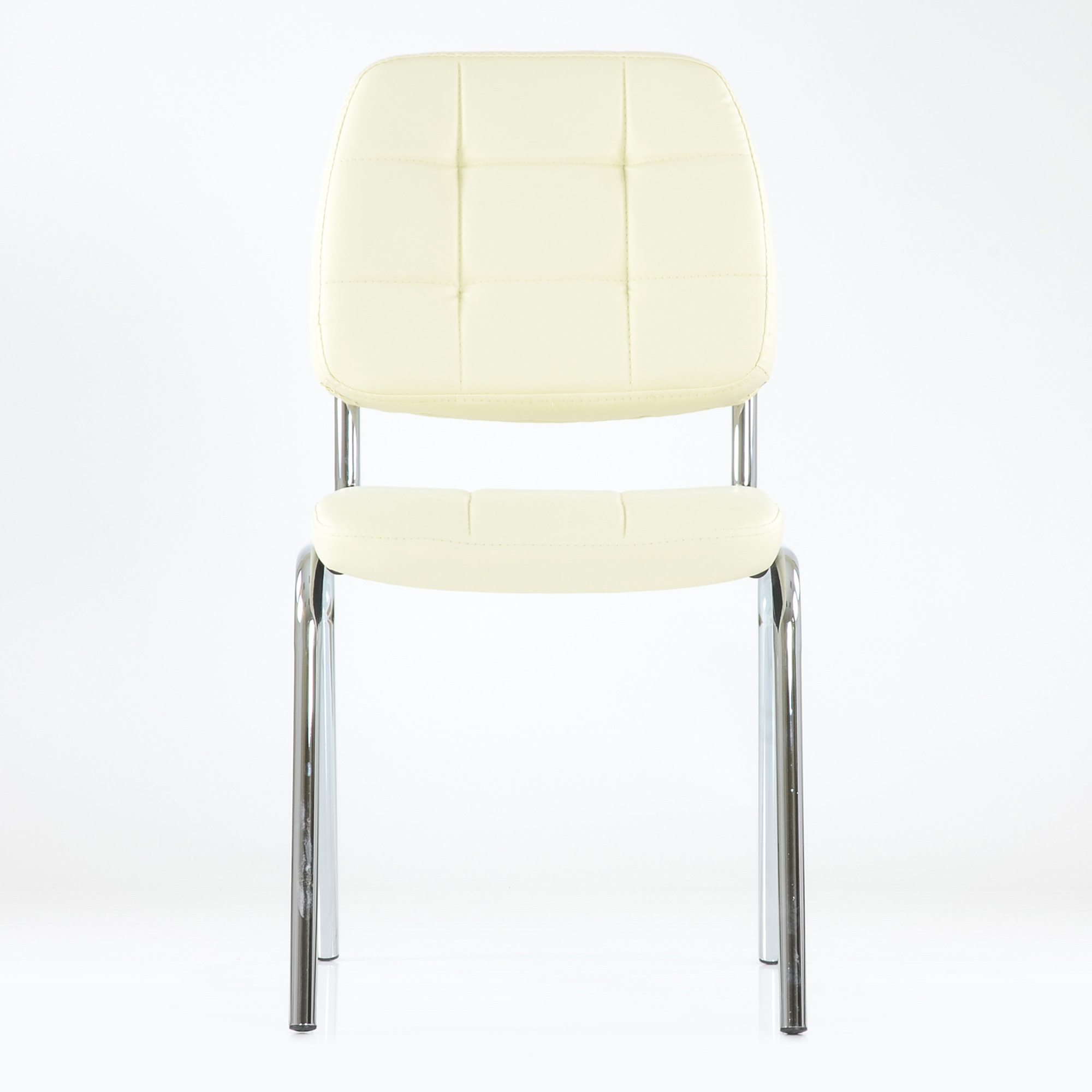 Стул хромированный слоновая кость современный (арт 29137) - Фото 1