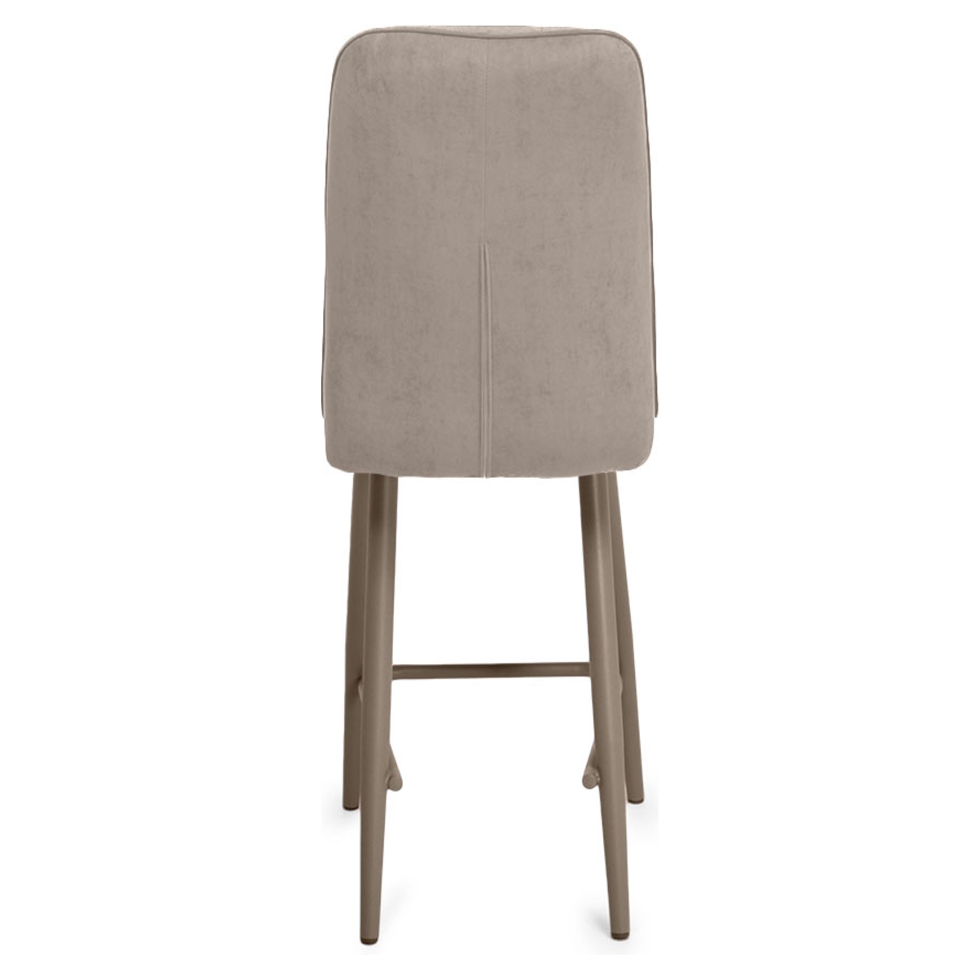 Барный стул мягкий слоновая кость из велюра (арт 20867) - Фото 1