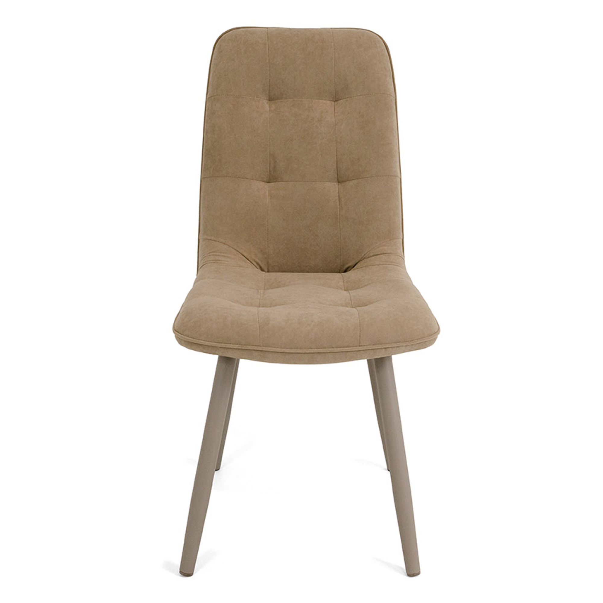 Стул мягкий кремовый из велюра (арт 20581) - Фото 1