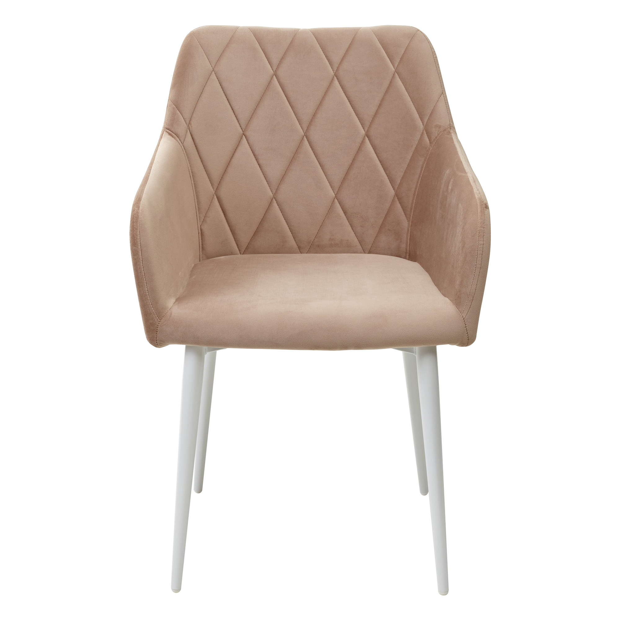 Стул-кресло с мягким сидением бежевый велюровый (арт 11543) - Фото 1