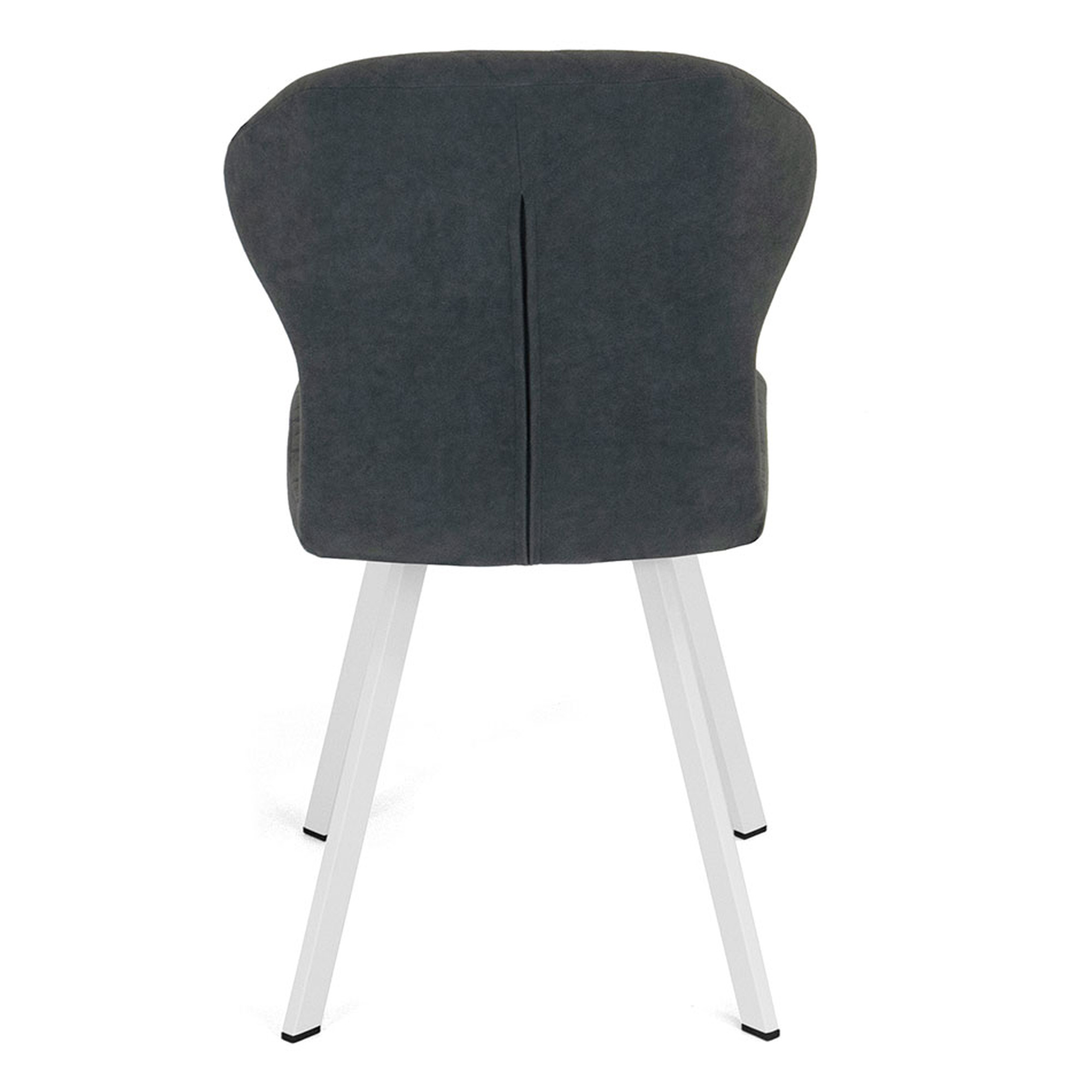 Стул на металлокаркасе с мягким сидением серый велюровый (арт 19422) - Фото 1