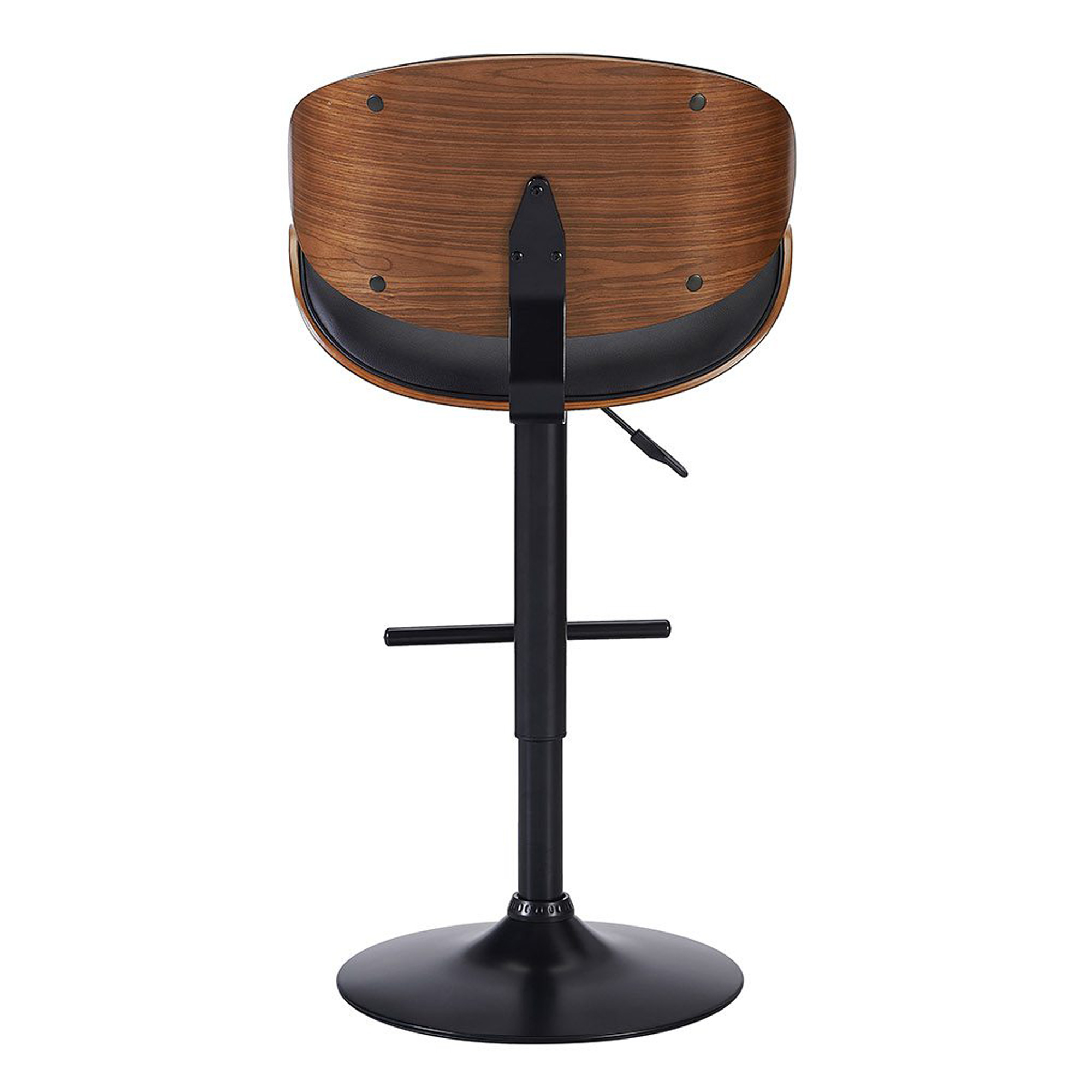 Стул барный мягкий черный из экокожи крутящийся (арт 31292) - Фото 1