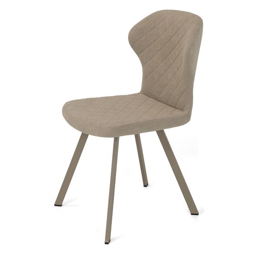 Стул на металлокаркасе мягкий бежевый современный (арт 19472) - Фото 2