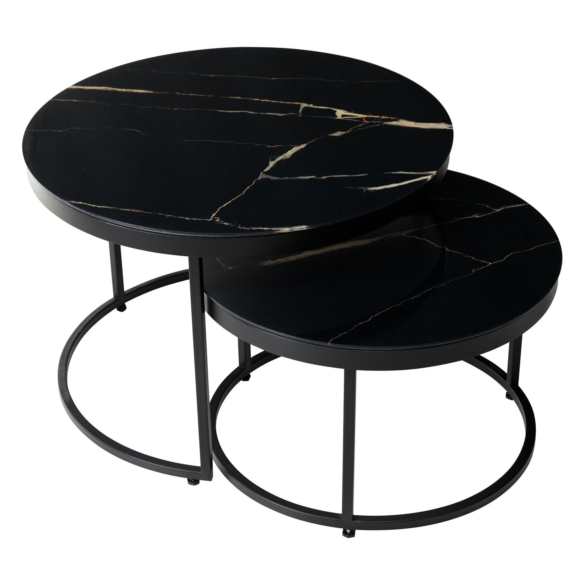 Журнальный стол дизайнерский круглый черный (арт 15001) - Фото 1