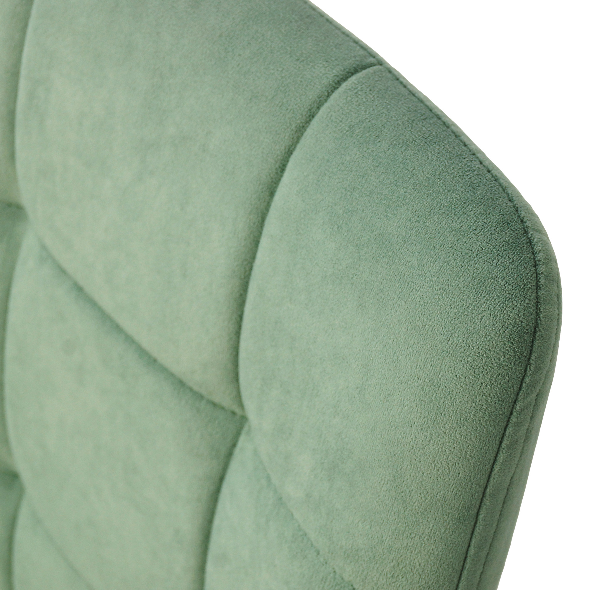 Стул на металлокаркасе мягкий зеленый из велюра (арт 18723) - Фото 1