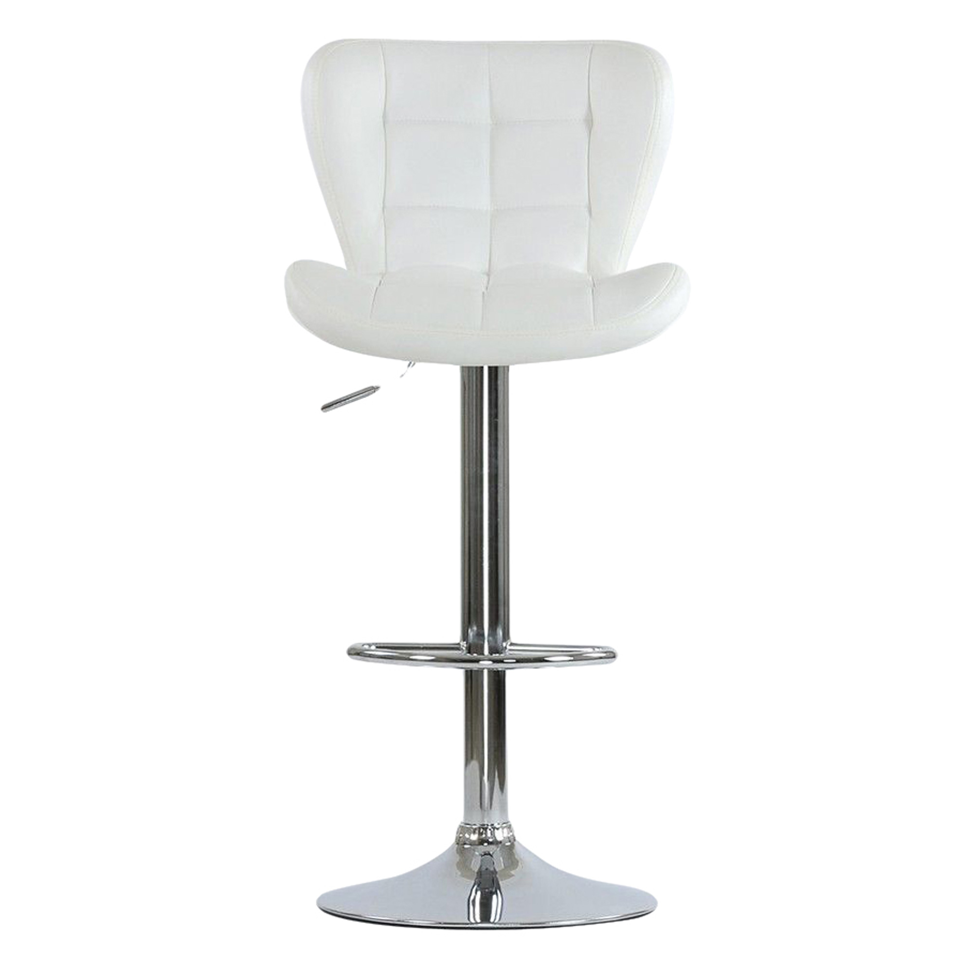 Полубарный стул белый из экокожи (арт 6849) - Фото 1