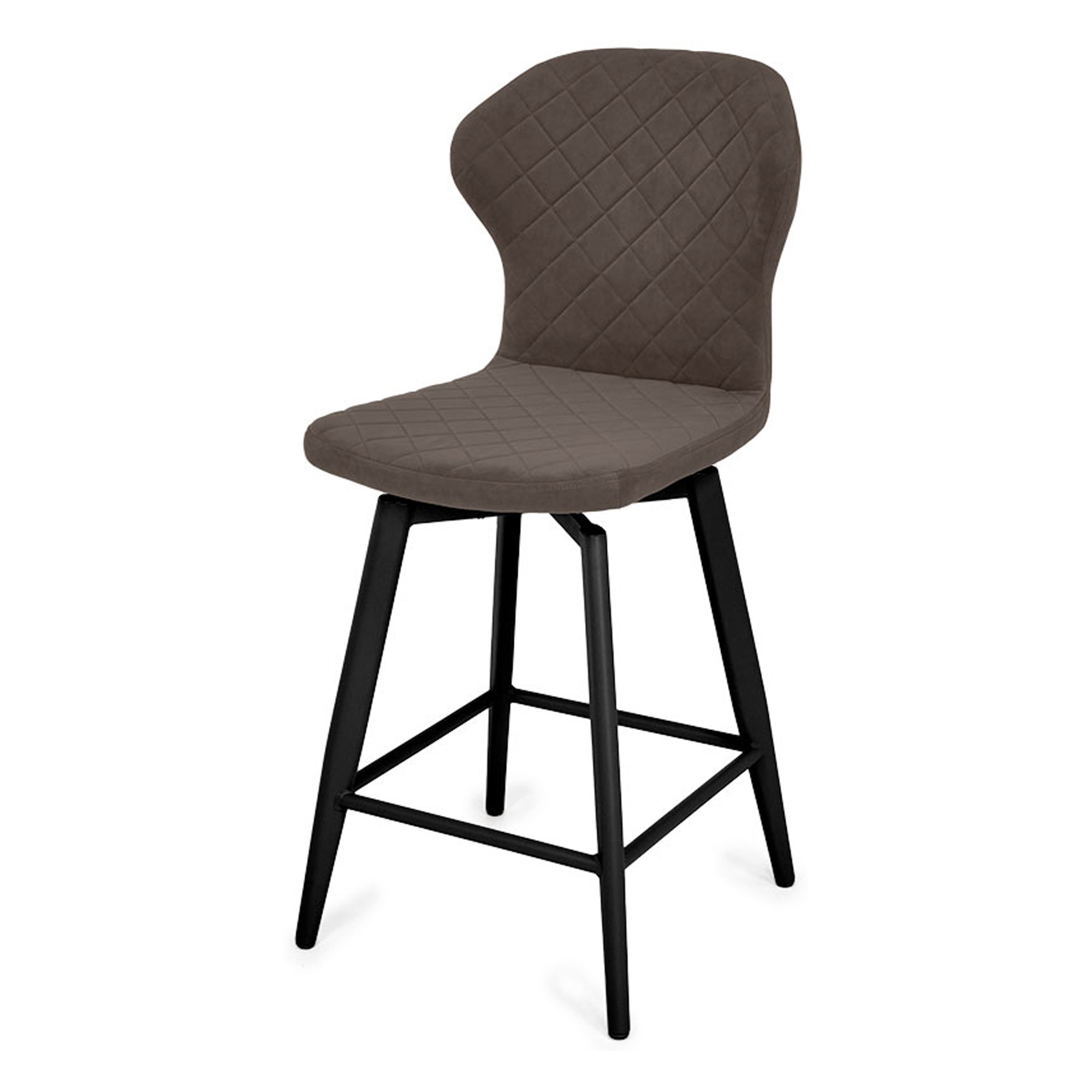 Стул барный на металлокаркасе мягкий велюровый (арт 34157) - Фото 1