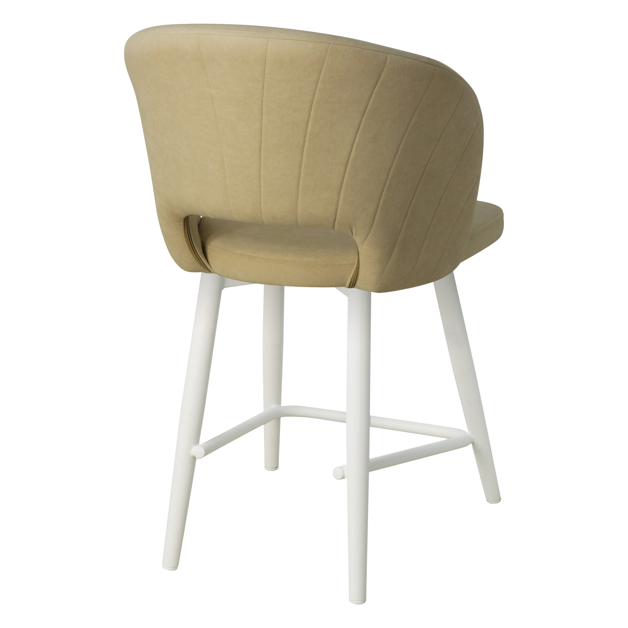 Стул мягкий бежевый из велюра (арт 26428) - Фото 1