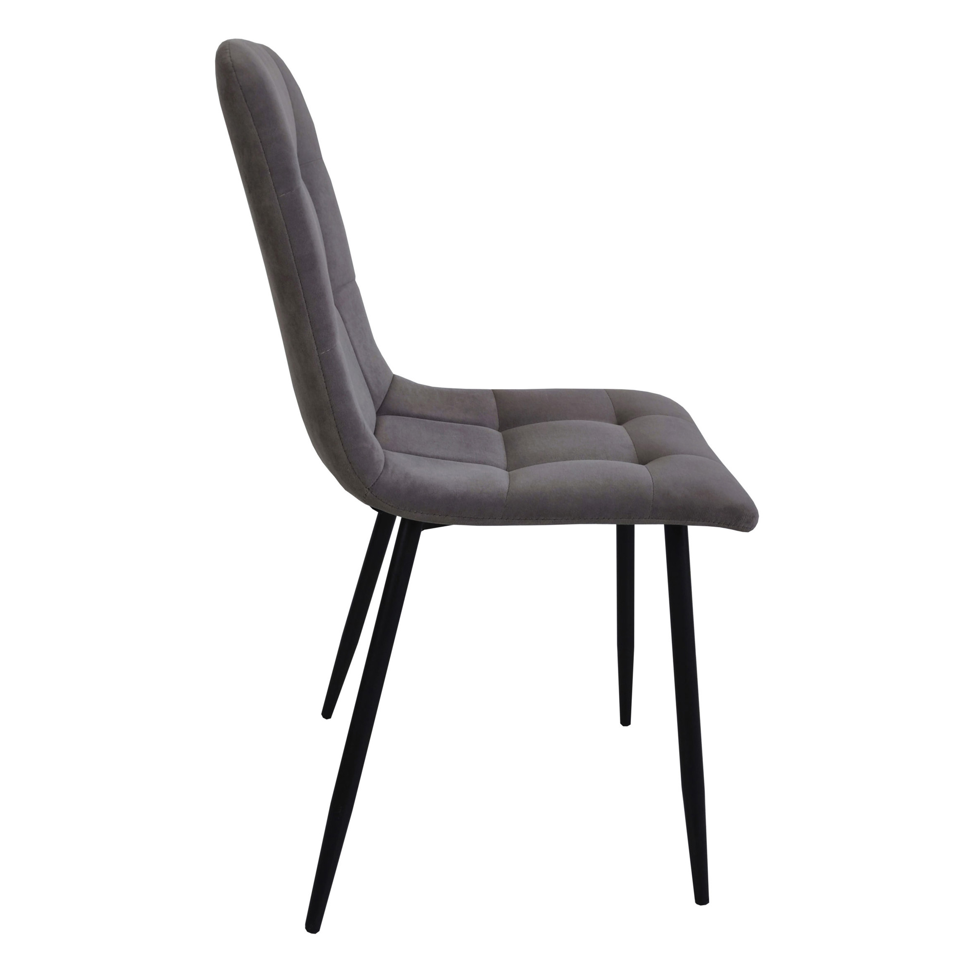 Стул обеденный на металлокаркасе с мягким сидением серый (арт 25060) - Фото 1