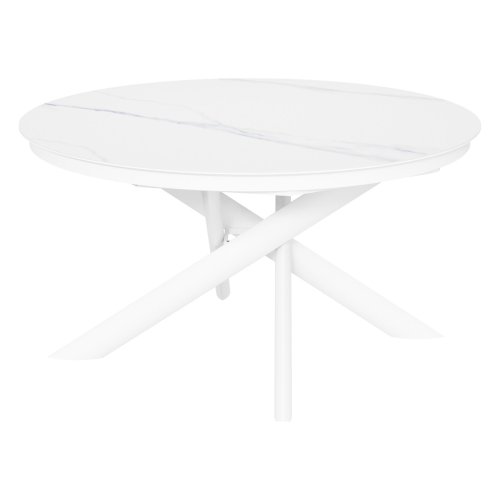 Стол раскладной со столешницей из керамики под мрамор (арт 32754) - Фото 2