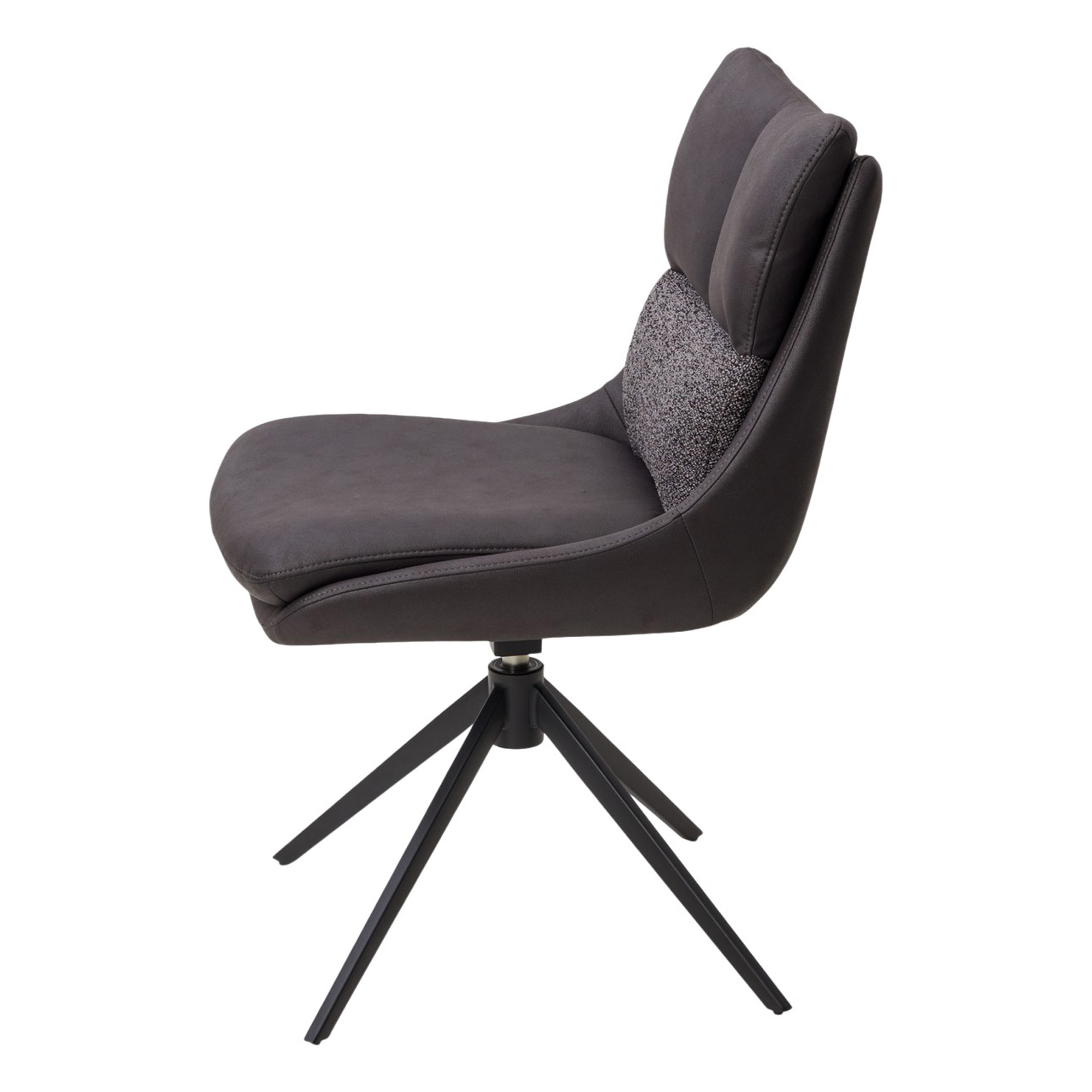 Стул с мягким сидением серый с обивкой из велюра (арт 34127) - Фото 1