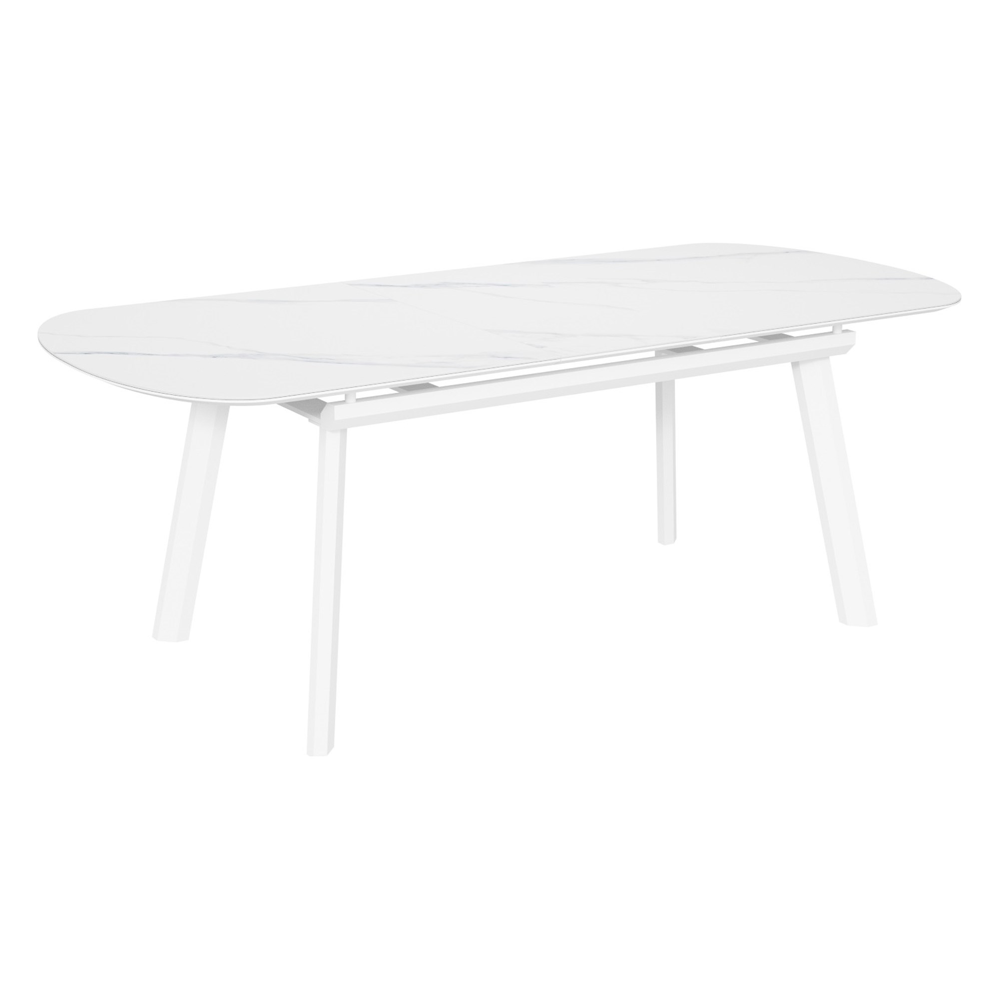 Стол обеденный раскладной овальный с керамической столешницей (арт 28782) - Фото 1