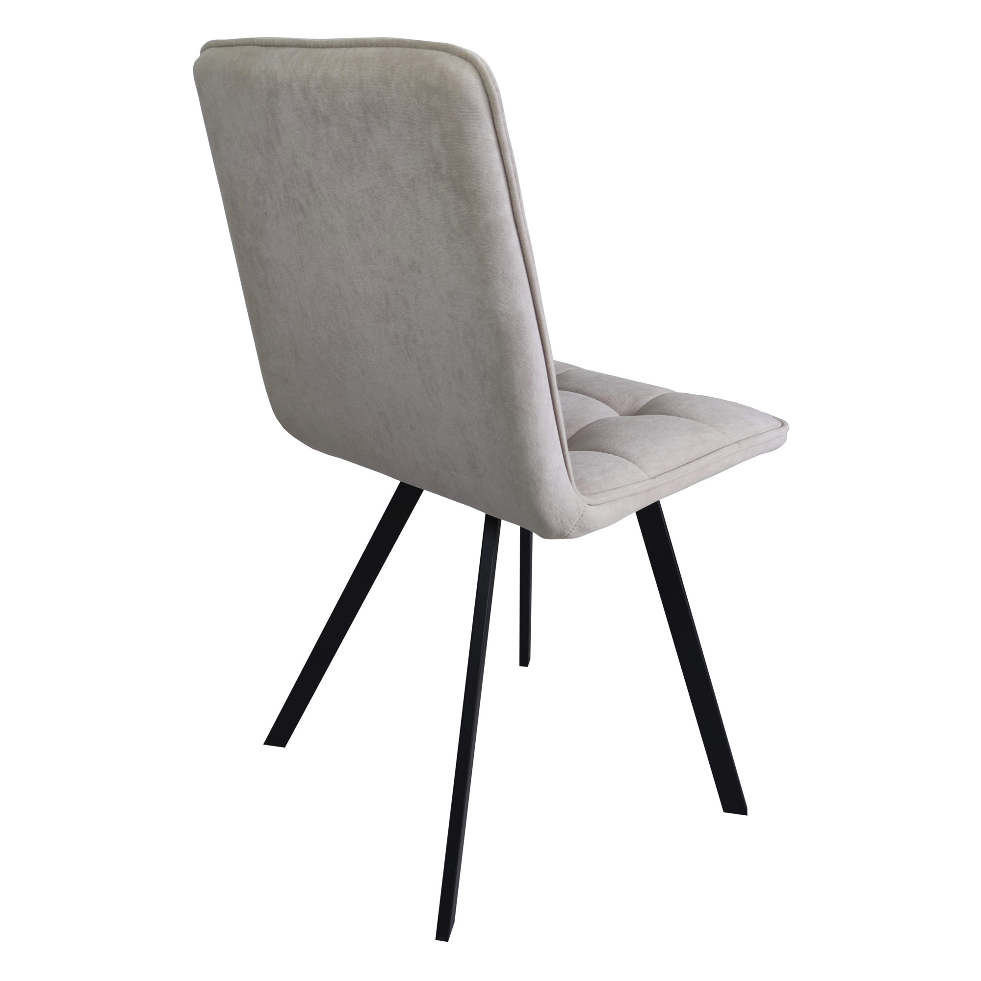 Стул с черными ножками мягкий бежевый (арт 24937) - Фото 1