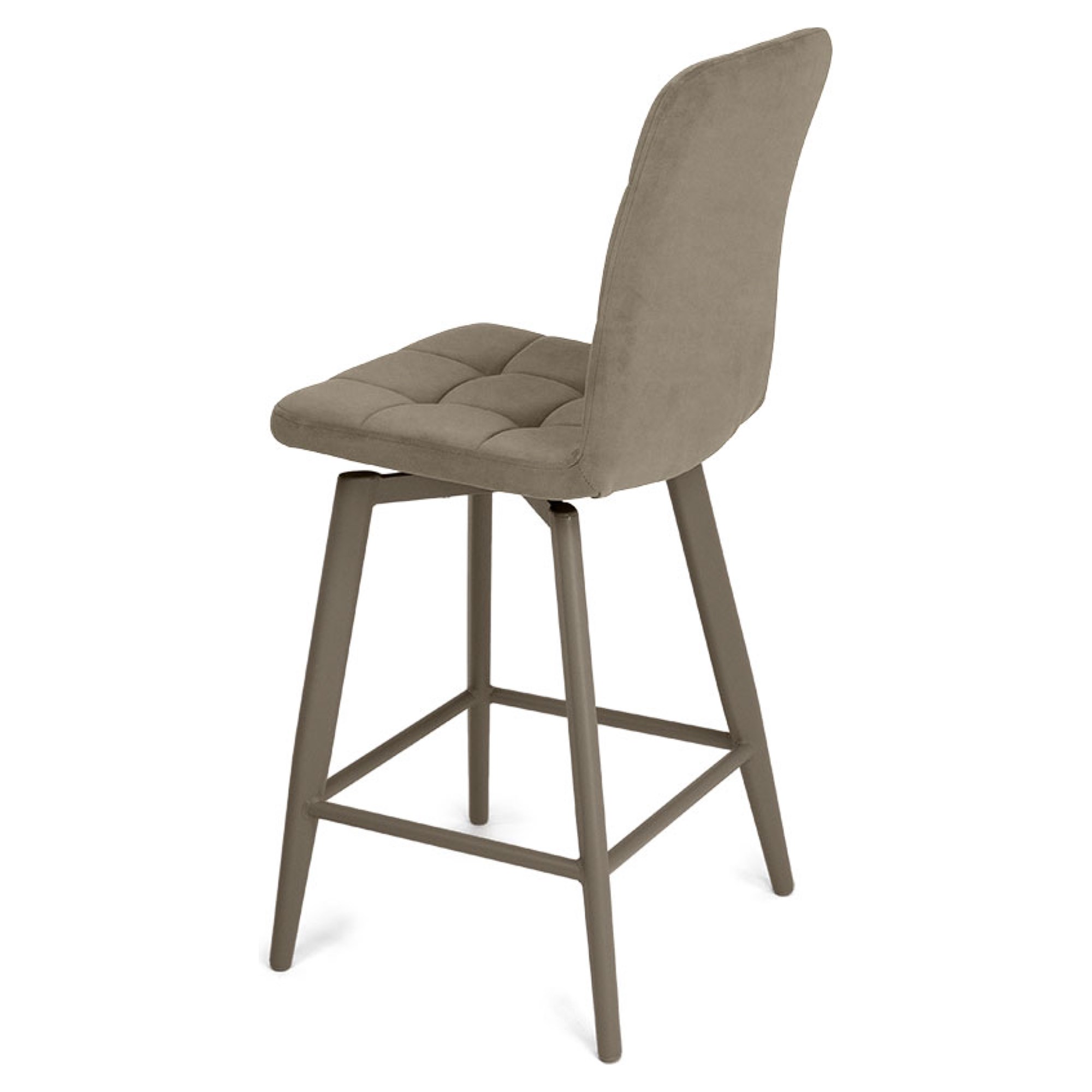 Стул кухонный с мягким сидением бежевый из велюра (арт 18870) - Фото 1