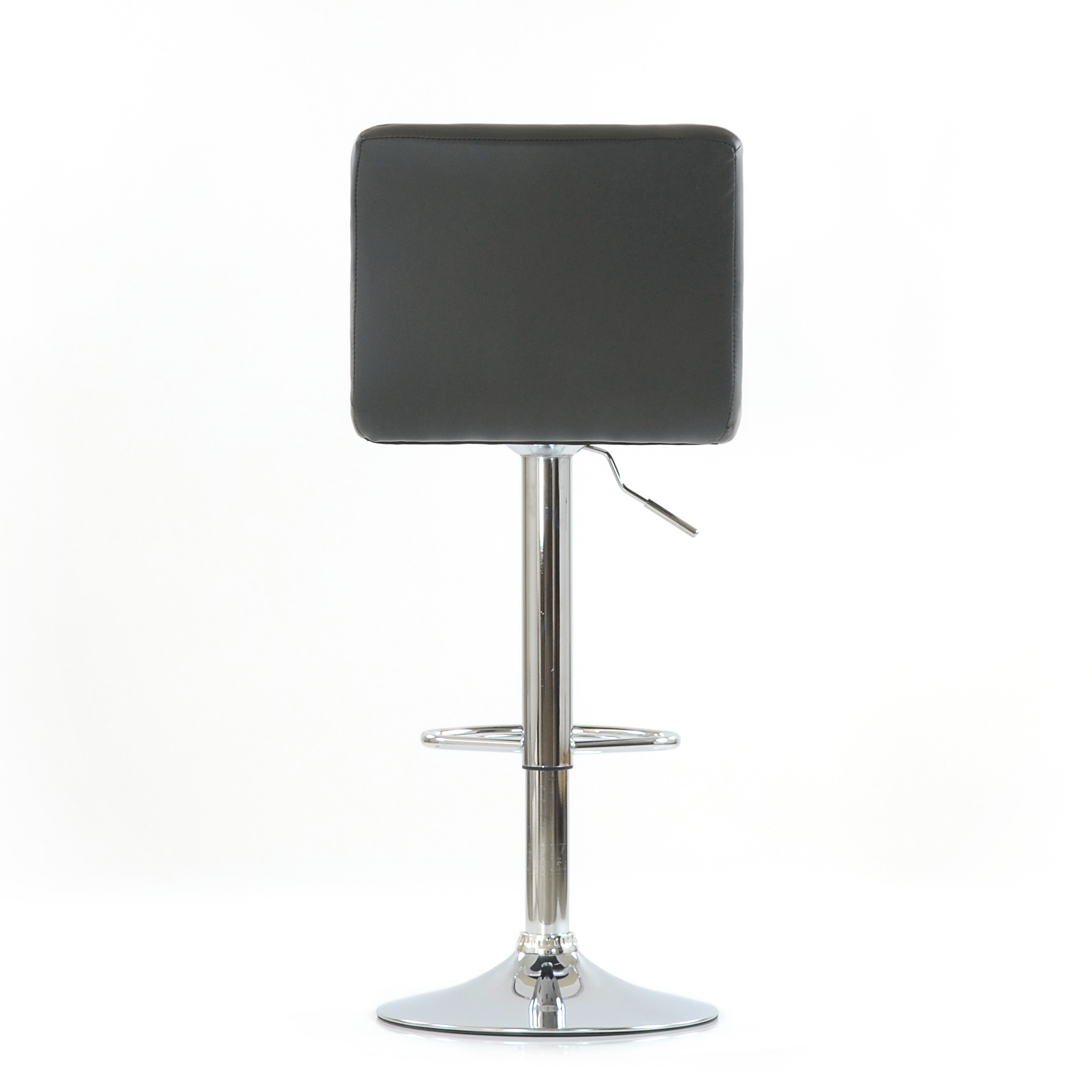 Барный стул на металлокаркасе хромированный мягкий серый регулируемый (арт 6278) - Фото 1