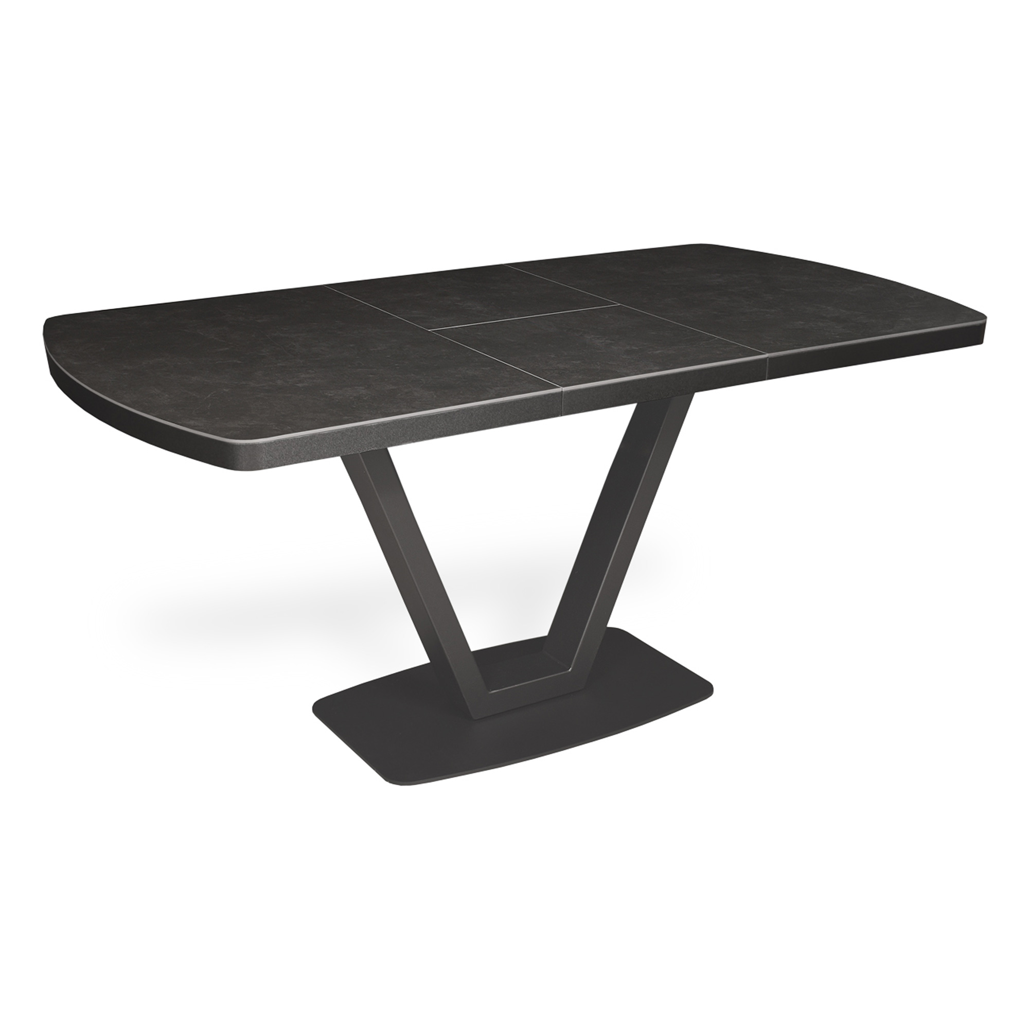 Обеденный стол керамический под мрамор на одной ножке 120 см (арт 32872) - Фото 1