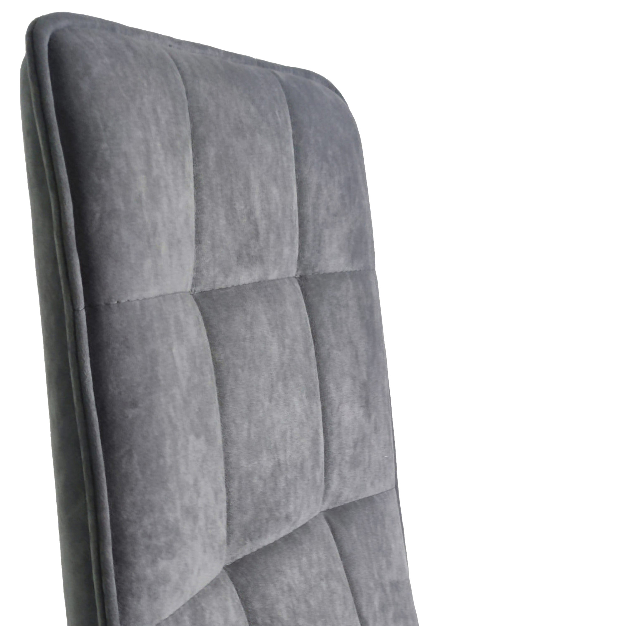 Стул на металлокаркасе ножки белые мягкий серый (арт 28816) - Фото 1