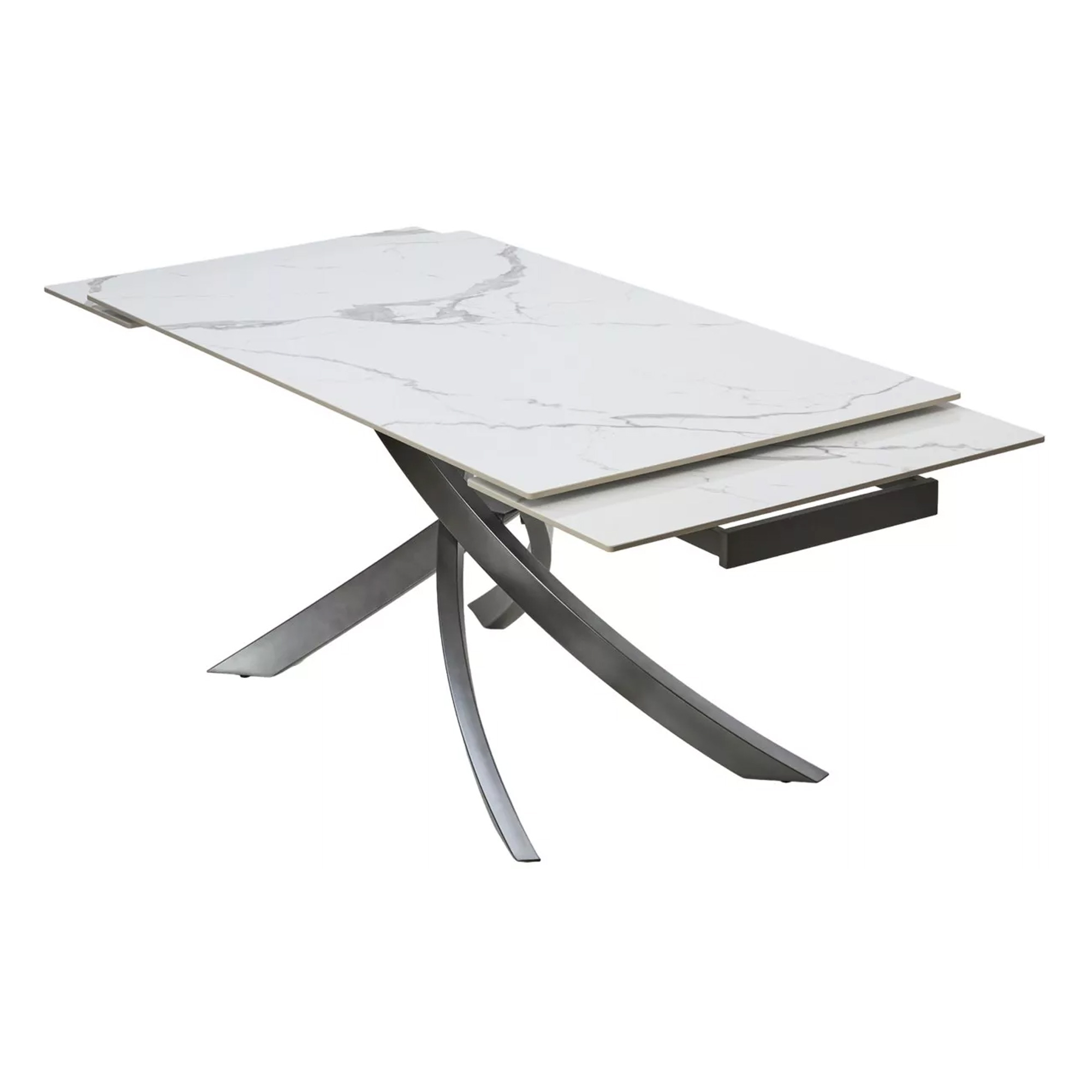 Стол кухонный раскладной керамический под мрамор (арт 33369) - Фото 1