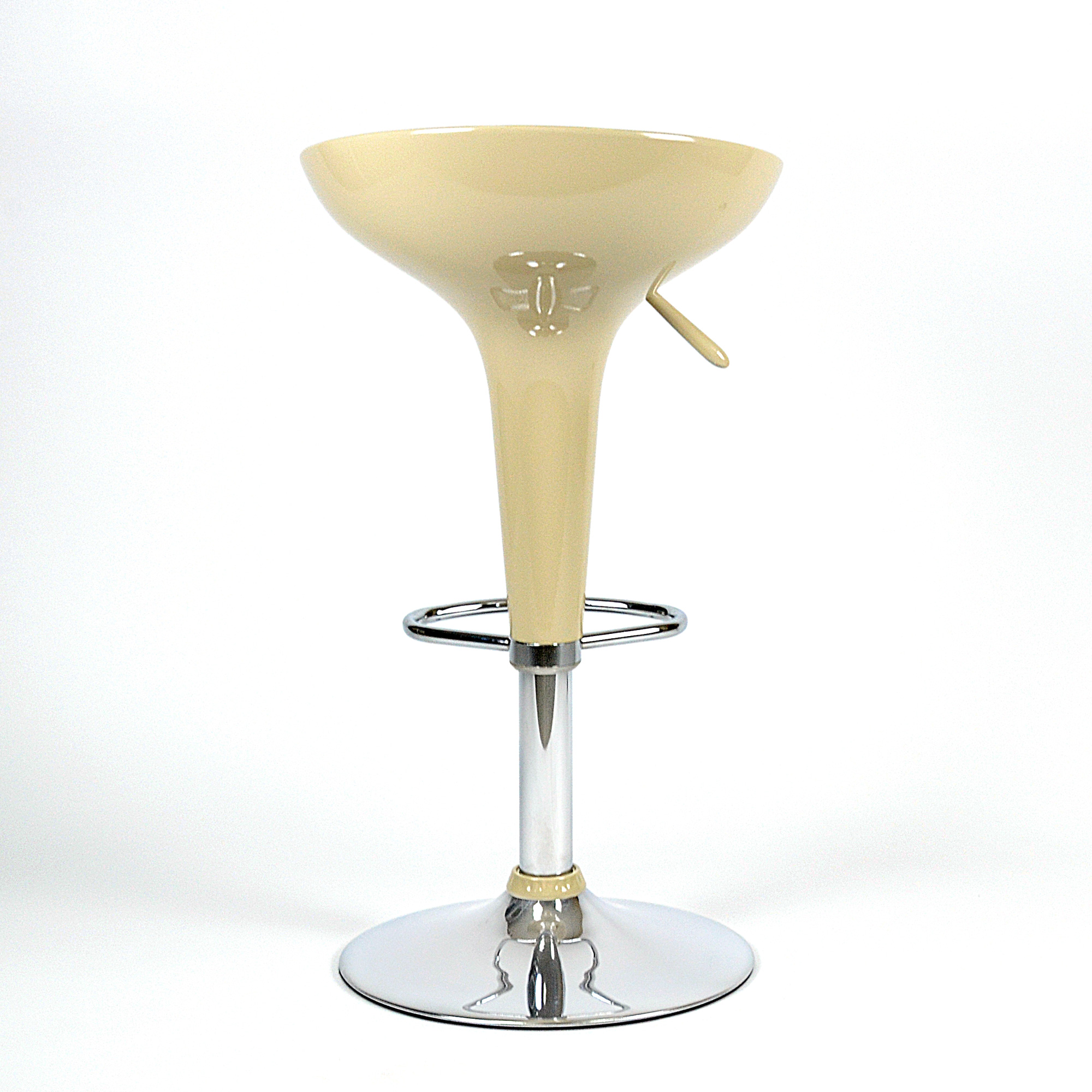 Стул барный высокий на металлическом каркасе пластиковый (арт 2369) - Фото 1