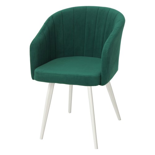 Стул кухонный с мягким сидением зеленый с обивкой из велюра (арт 33958) - Фото 2