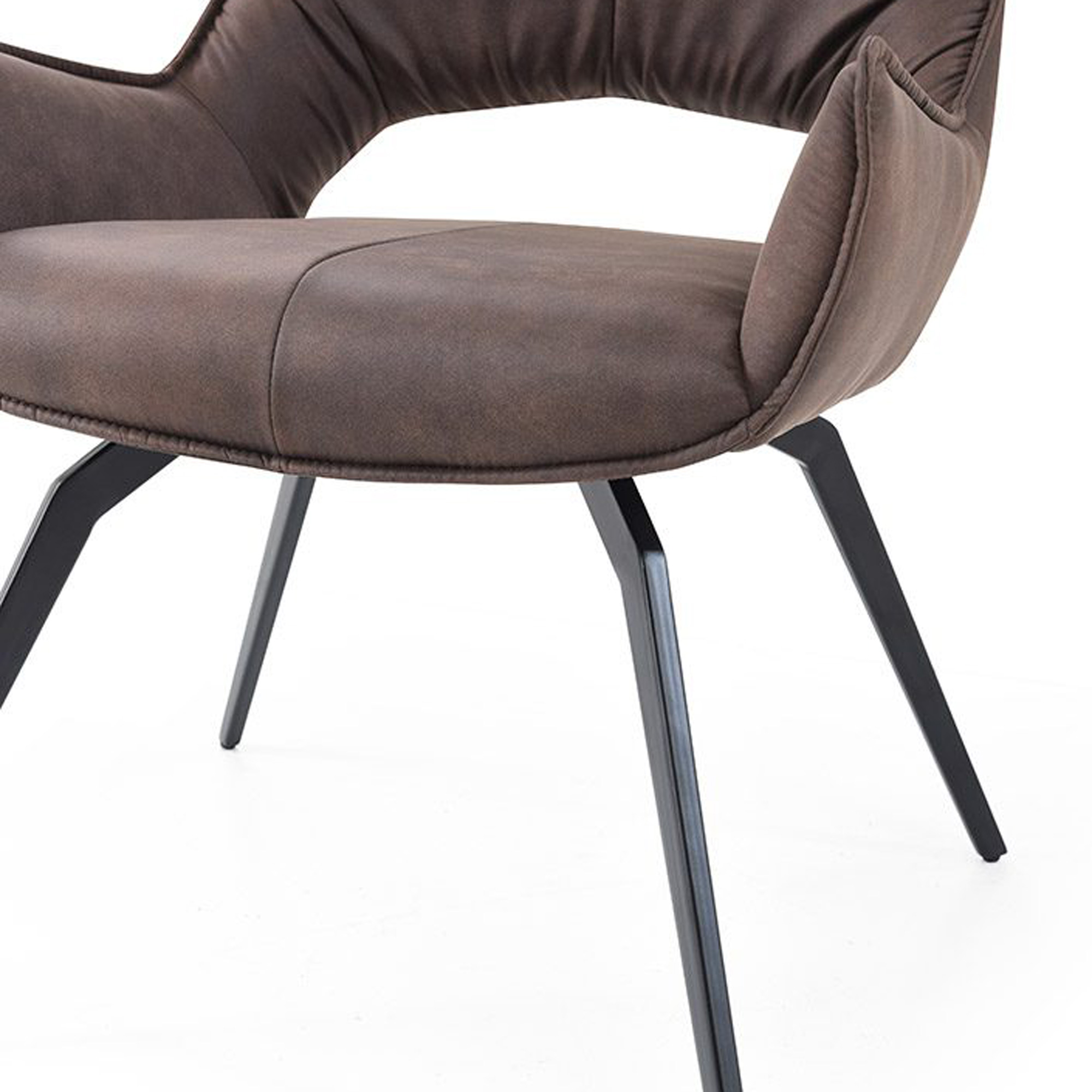 Стул-кресло интерьерный на металлическом каркасе мягкий (арт 31471) - Фото 1