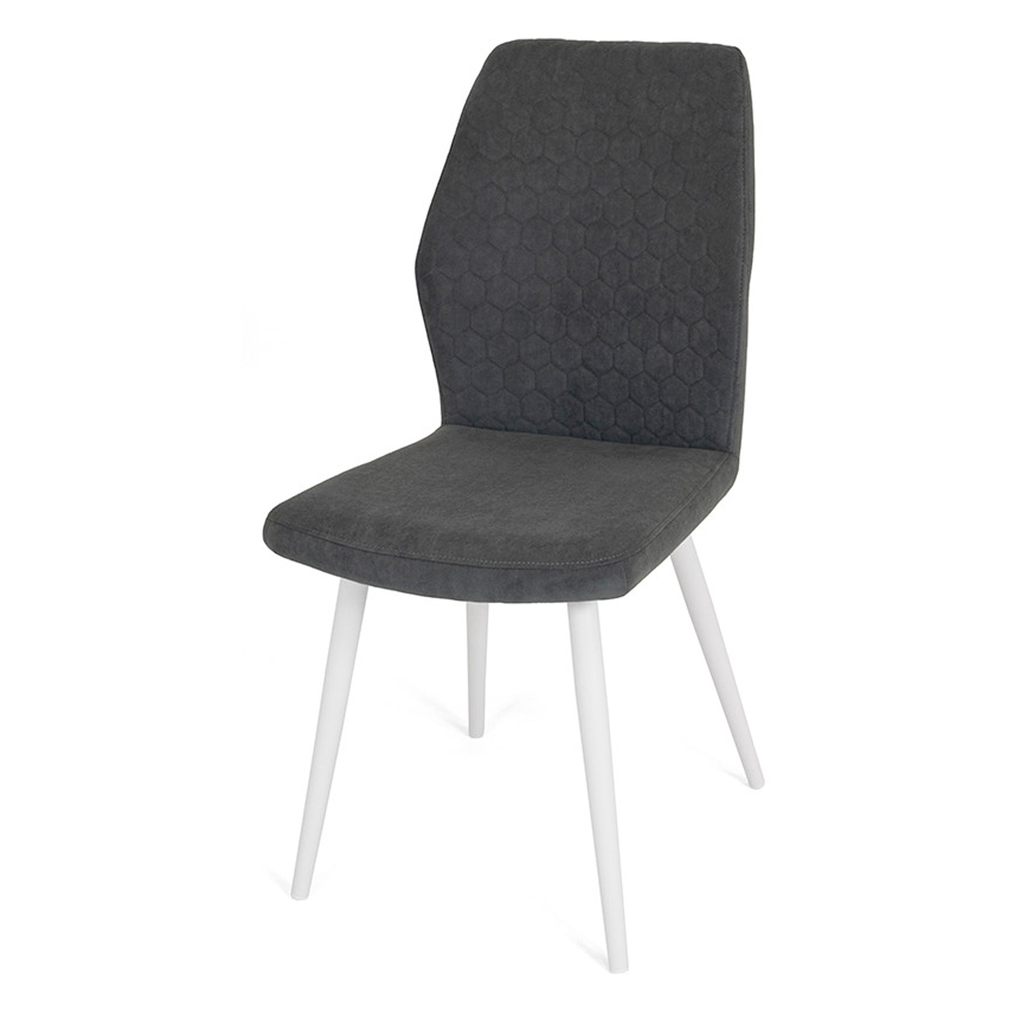 Стул кухонный с мягким сидением серый из велюра (арт 19936) - Фото 1