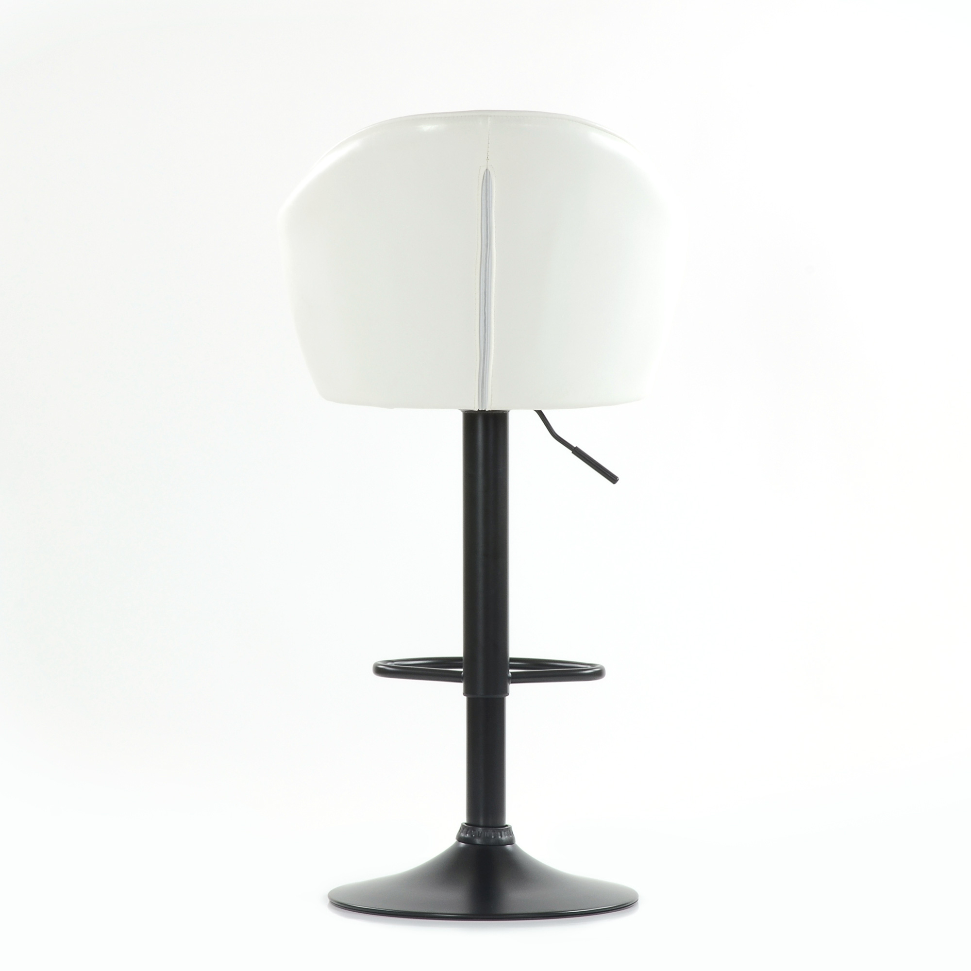 Барный стул с мягким сидением белый из экокожи регулируемый (арт 6457) - Фото 1