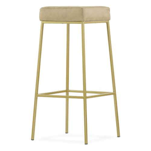 Барный стул мягкий бежевый лофт (арт 11461) - Фото 2