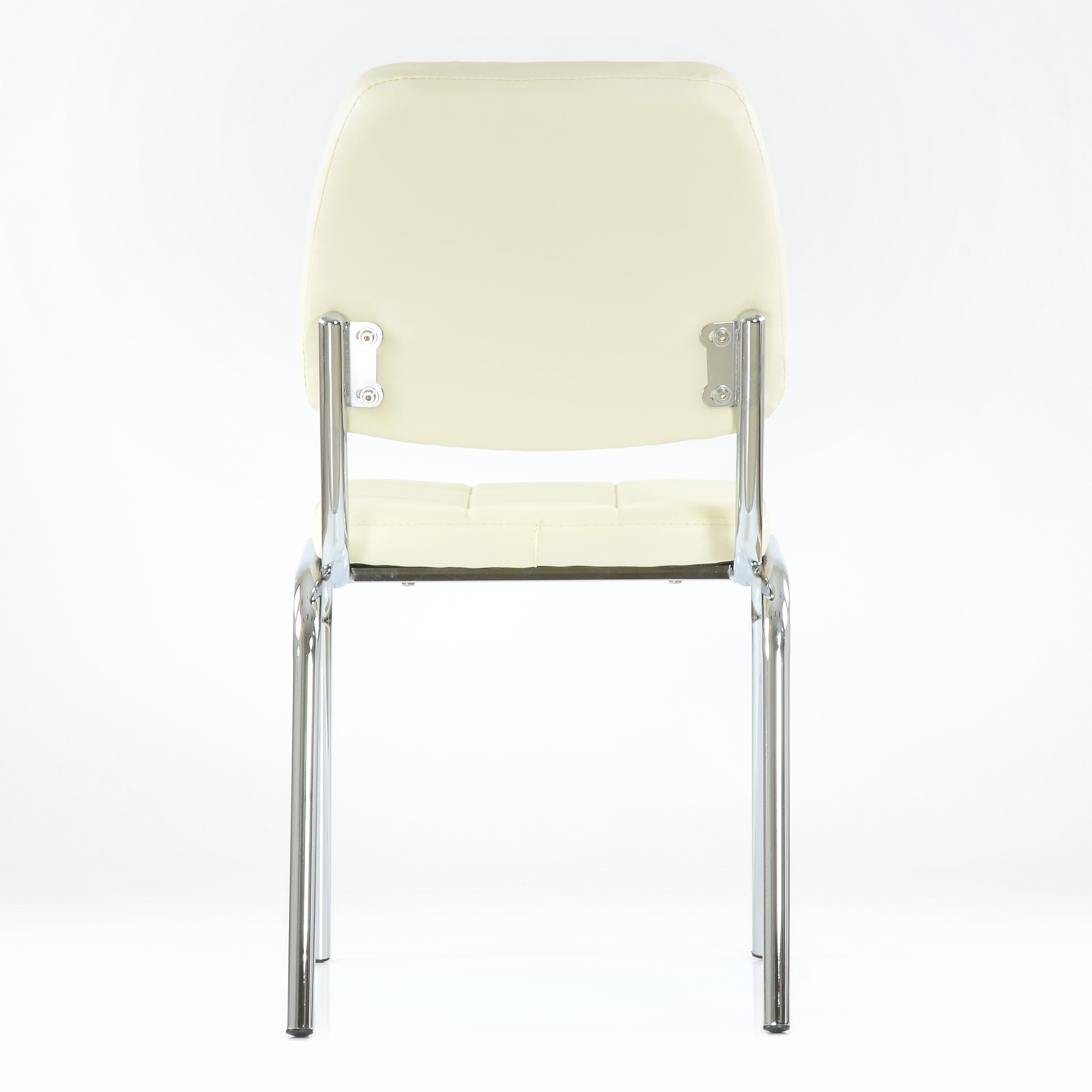 Стул хромированный слоновая кость современный (арт 29137) - Фото 1