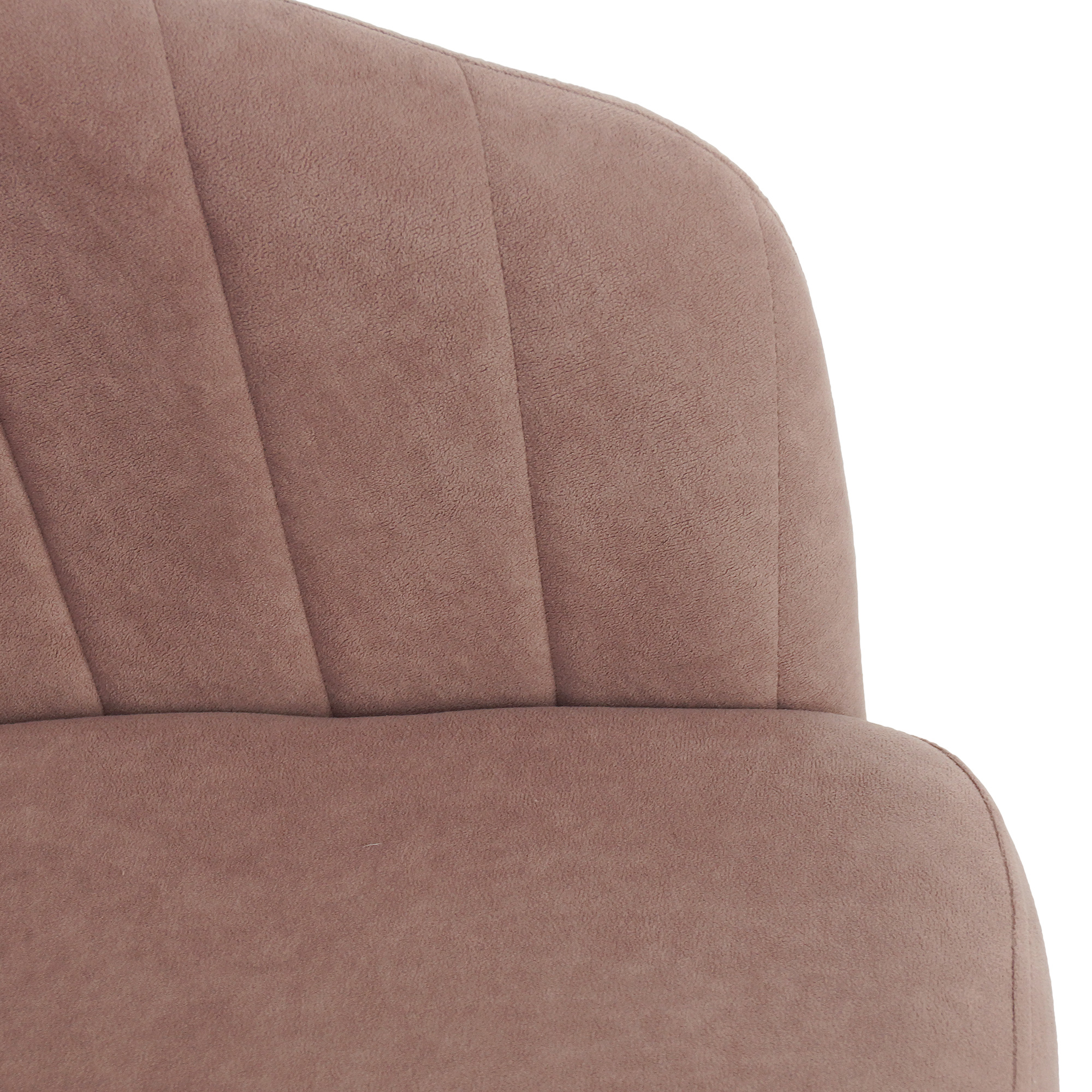 Стул на металлическом каркасе мягкий розовый из велюра (арт 20035) - Фото 1