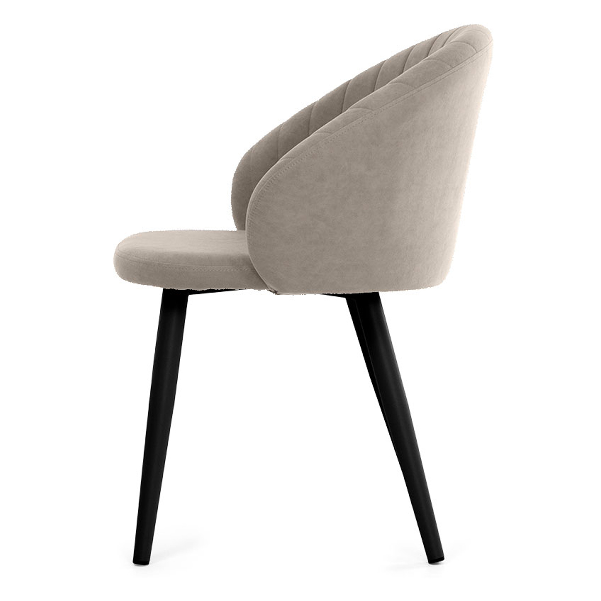 Стул на металлокаркасе мягкий бежевый современный (арт 23307) - Фото 1